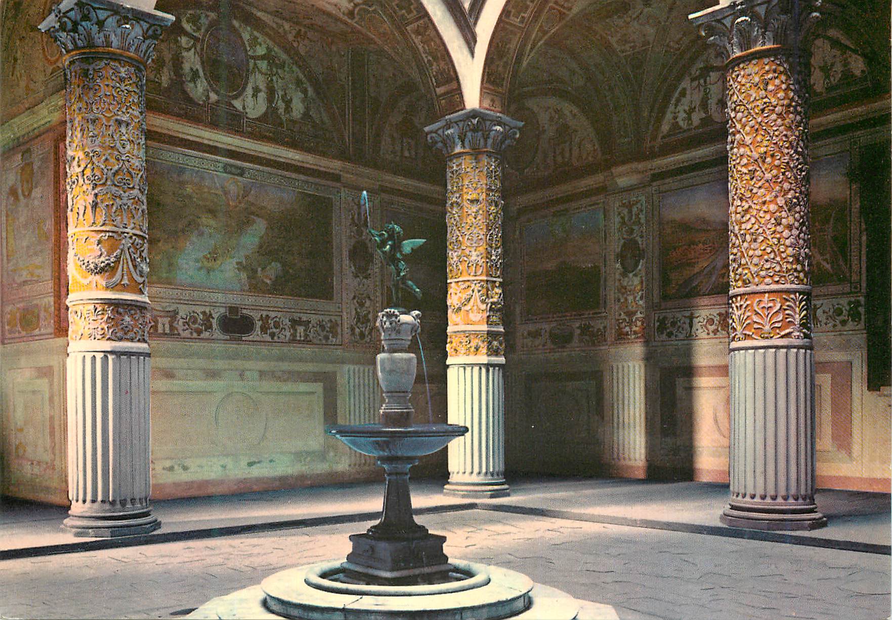 CPM Firenze la cour et le petit amour du verracchio