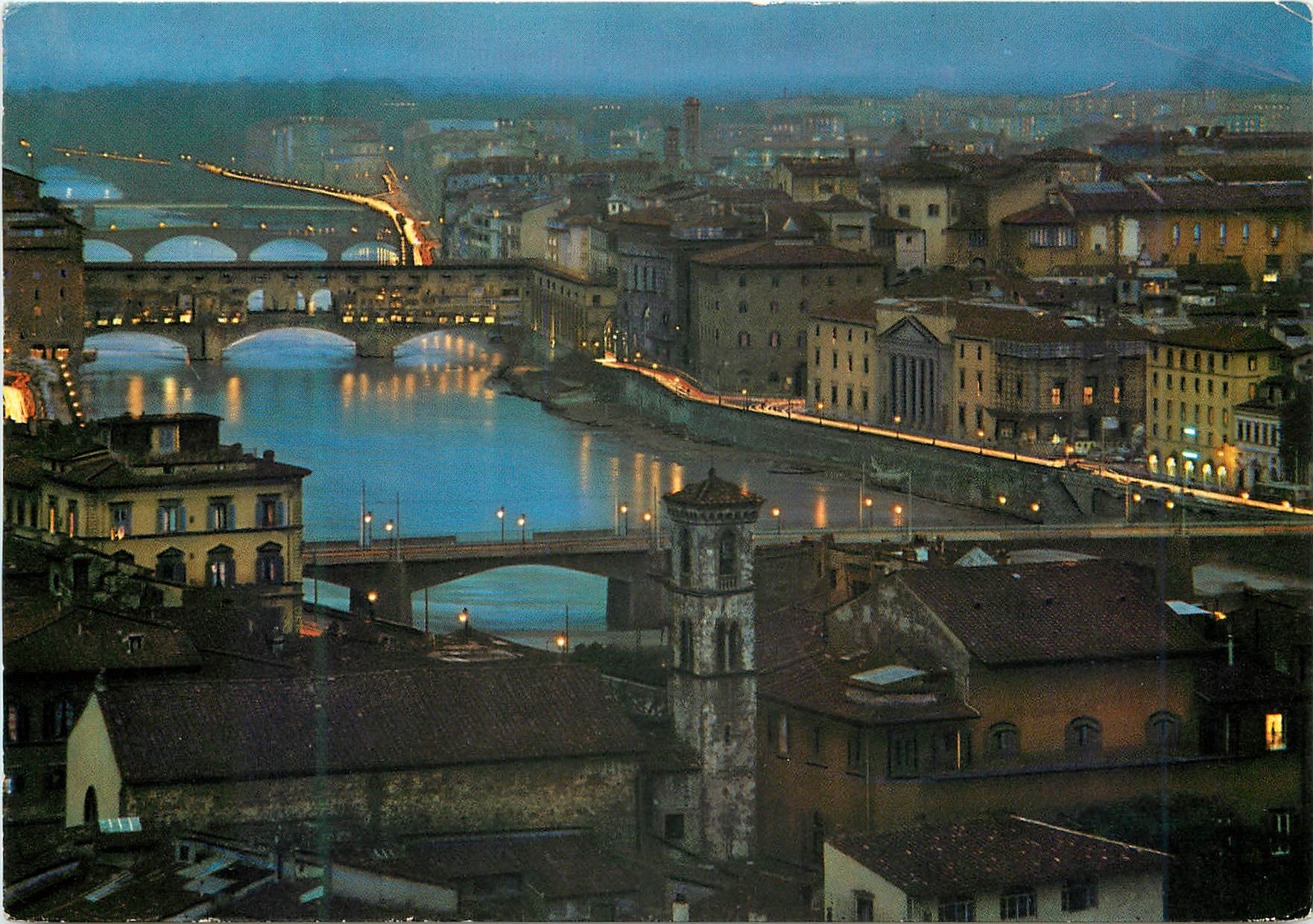 CPM Firenze panorama des ponts de la place michel ange