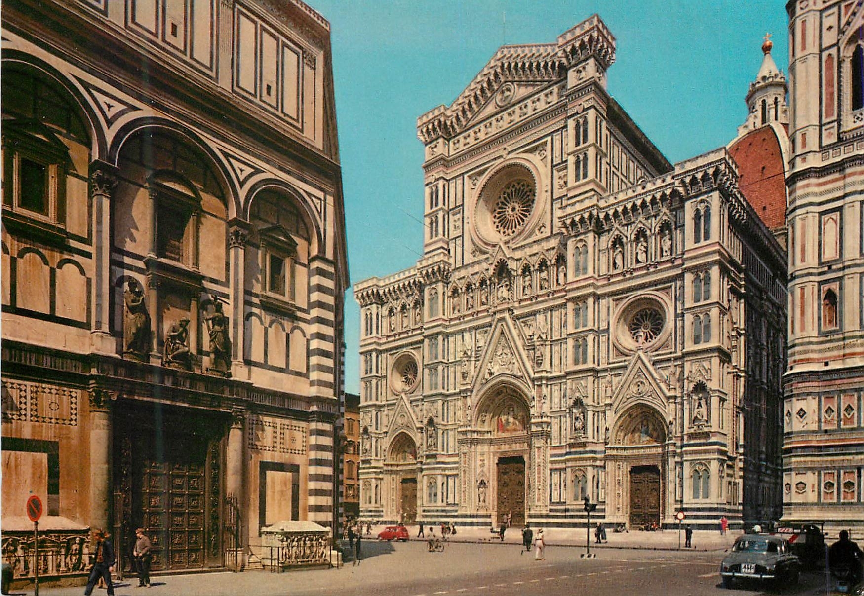 CPM Firenze la baptistere et la facade de la cathedrale