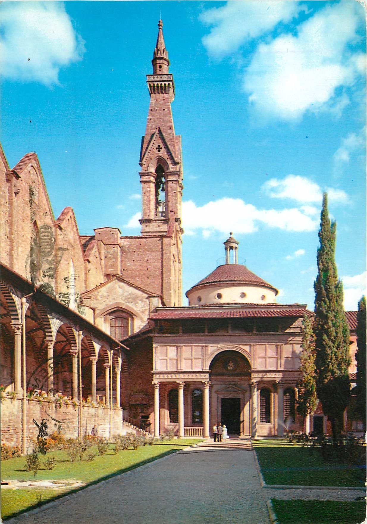CPM Firenze eglise de la ste croix clocher et cloitre