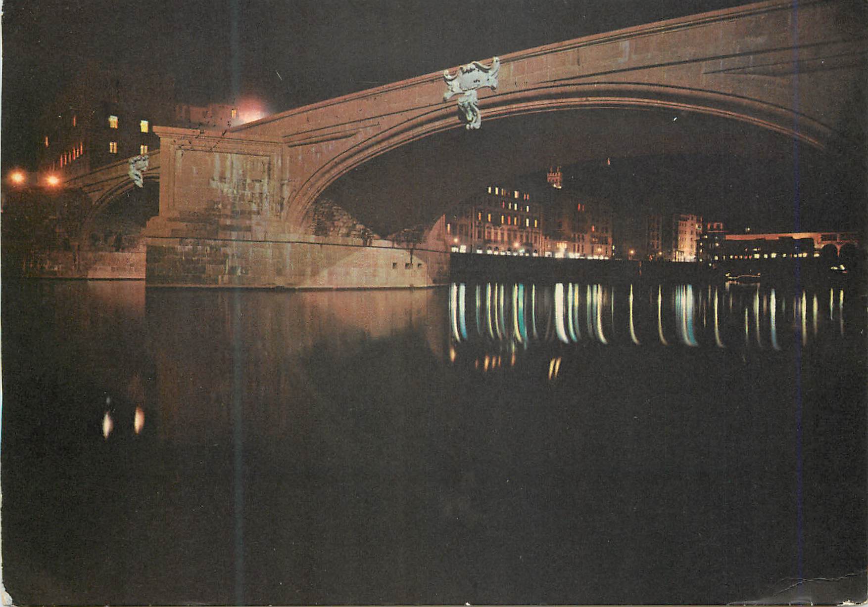 CPM Firenze reflets de nuit au pont de la s trinite