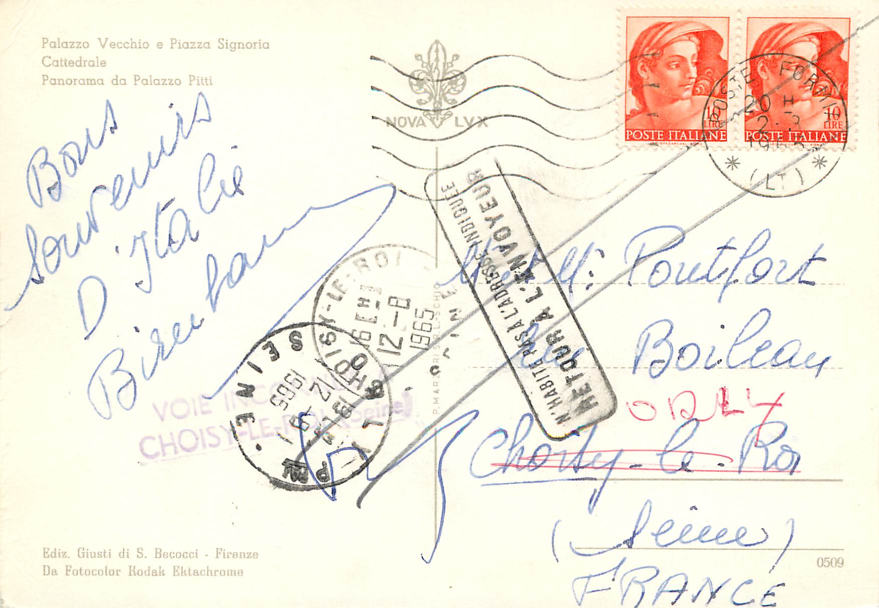 CPM Firenze cathedrale — Rückseite