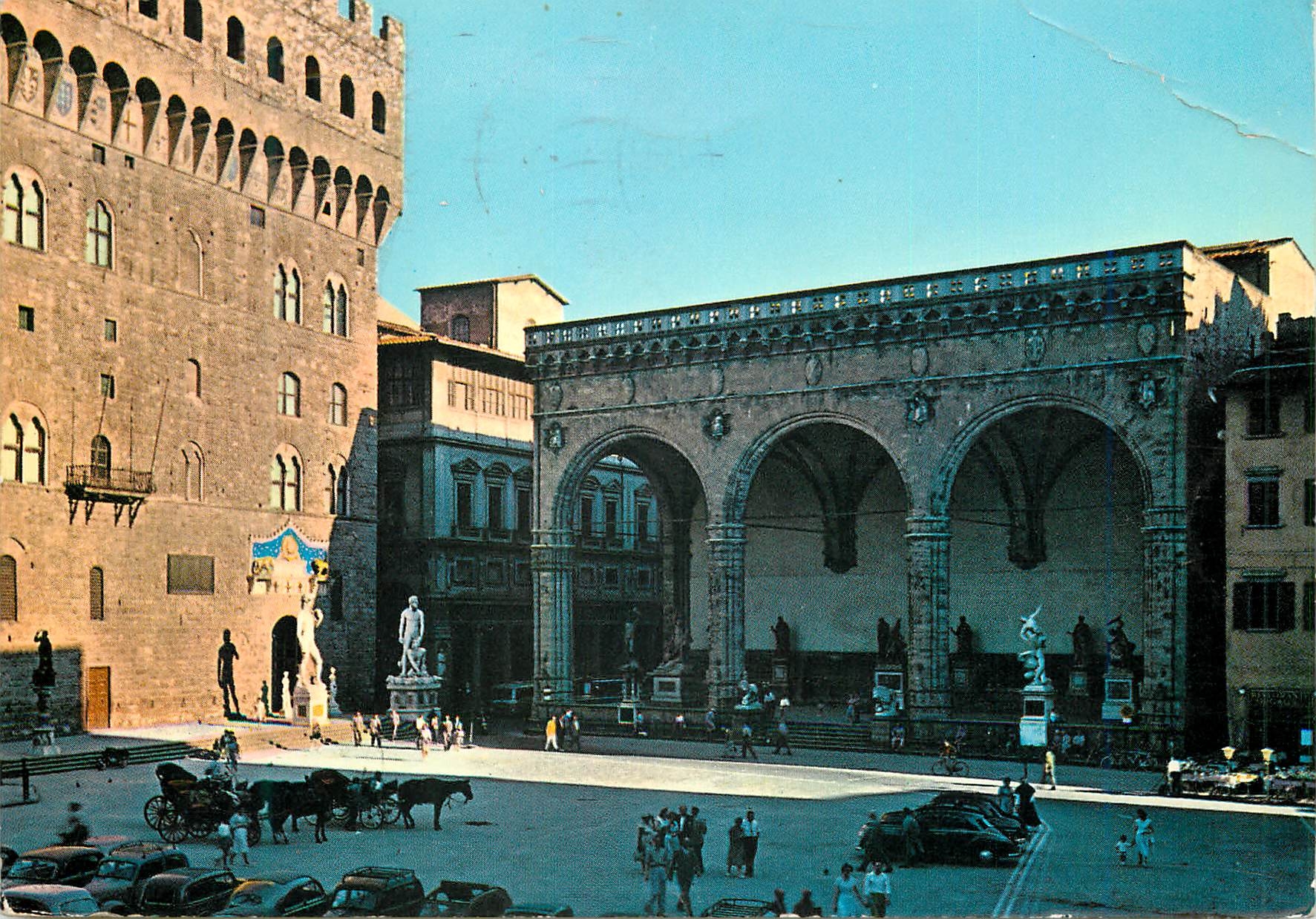 CPM Firenze place signoria et loge d'orcagna