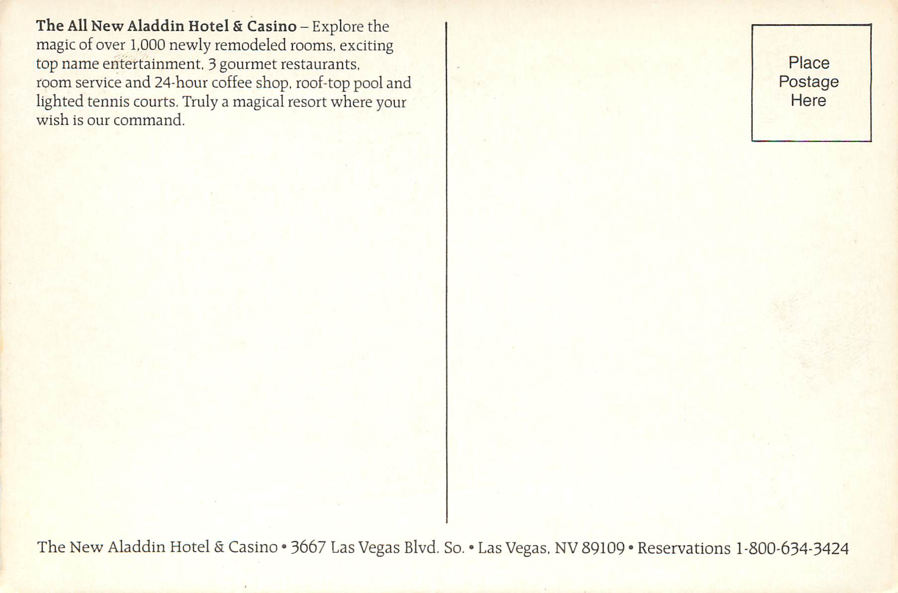 CPM Las vegas aladdin hotel casino — Back