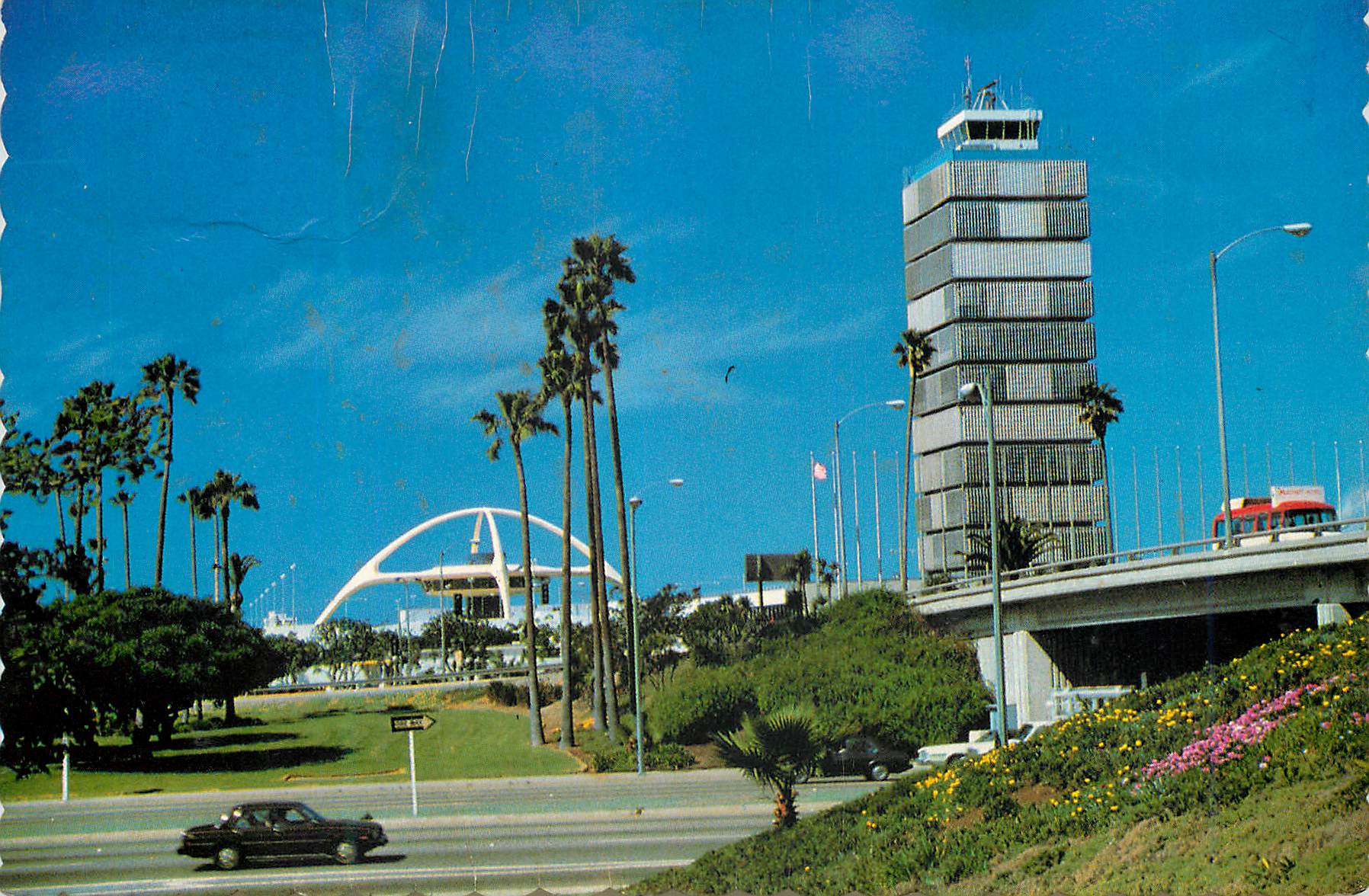 Los Angeles International Airport — Theme Building et Tour de Contrôle — Continental Card