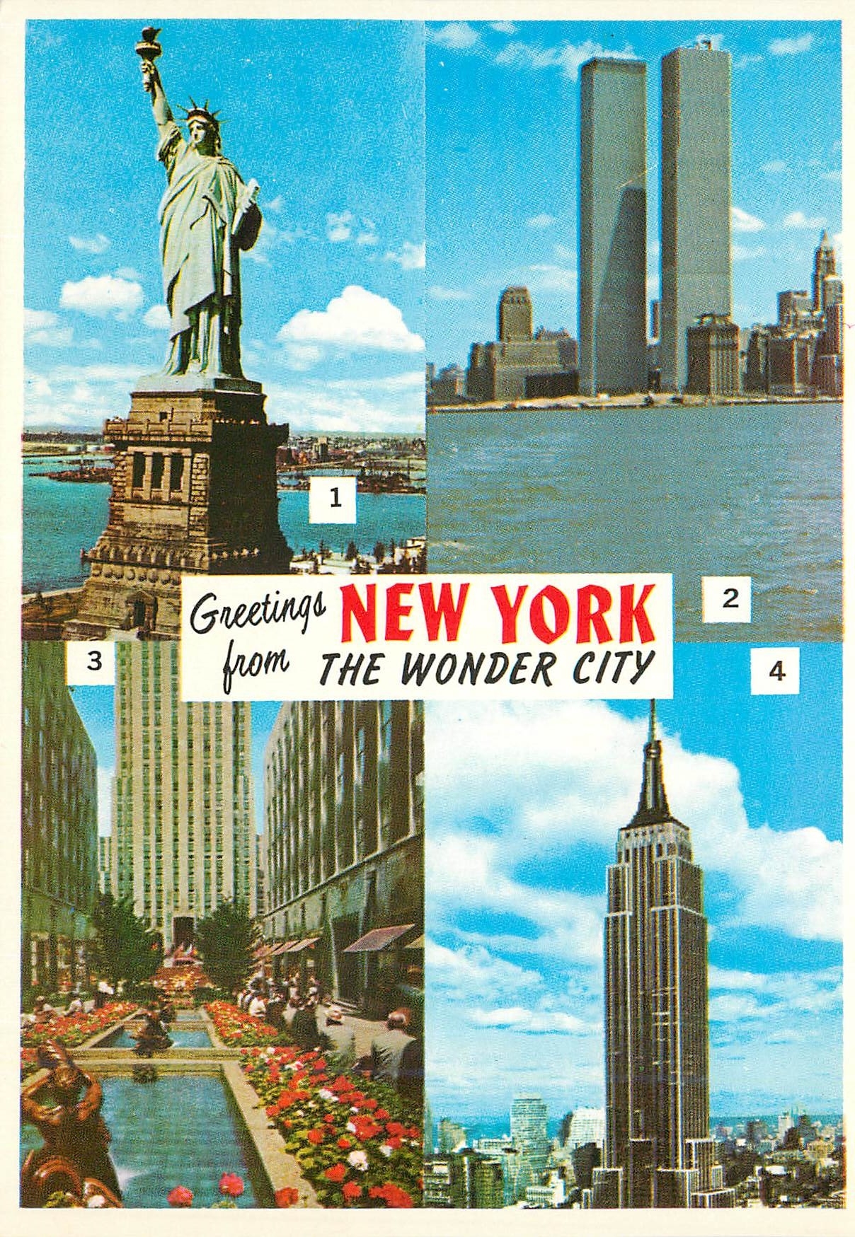 CPM New york city statue of liberty world trade center channe lgardens in rockefeller center empire state building
