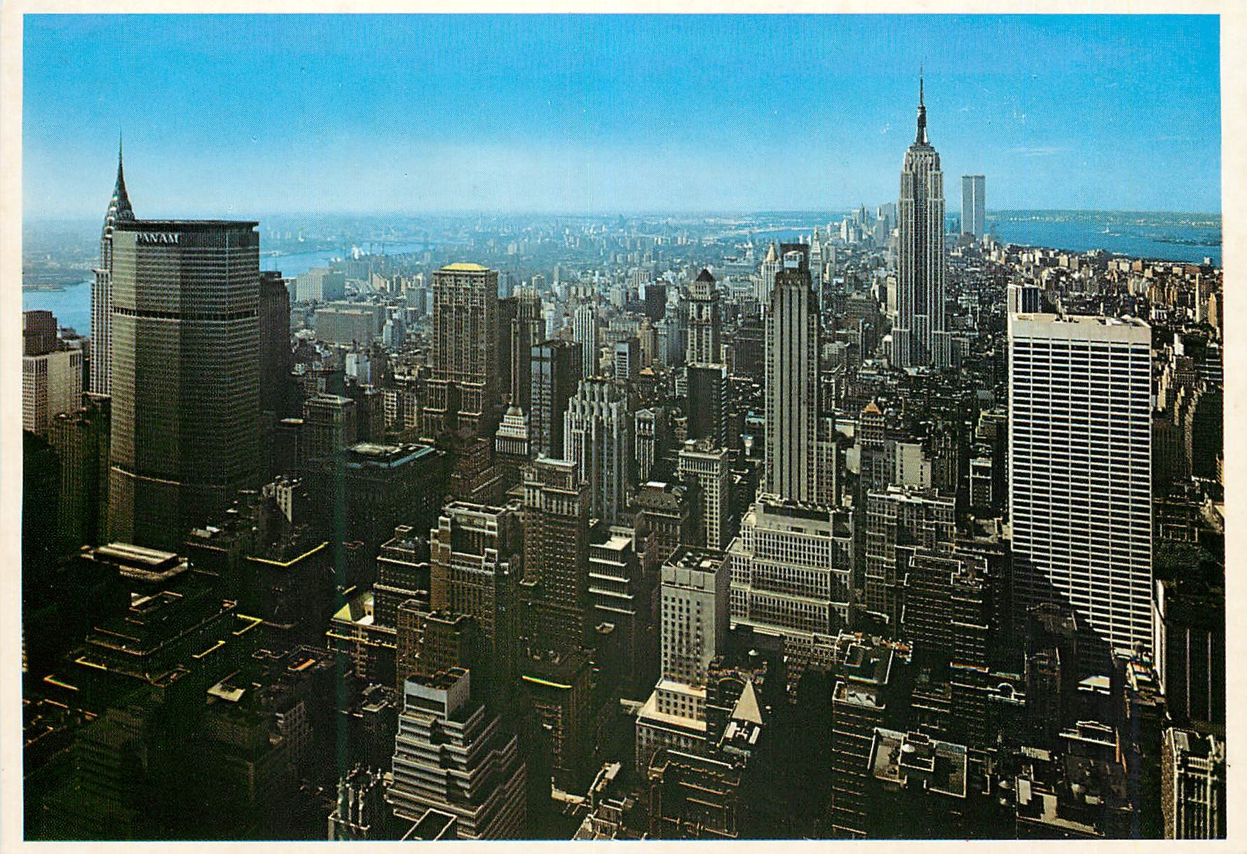 CPM Panorama of the new york skyline the 59 story pan am building partly obscures the chrysler buildin on the left