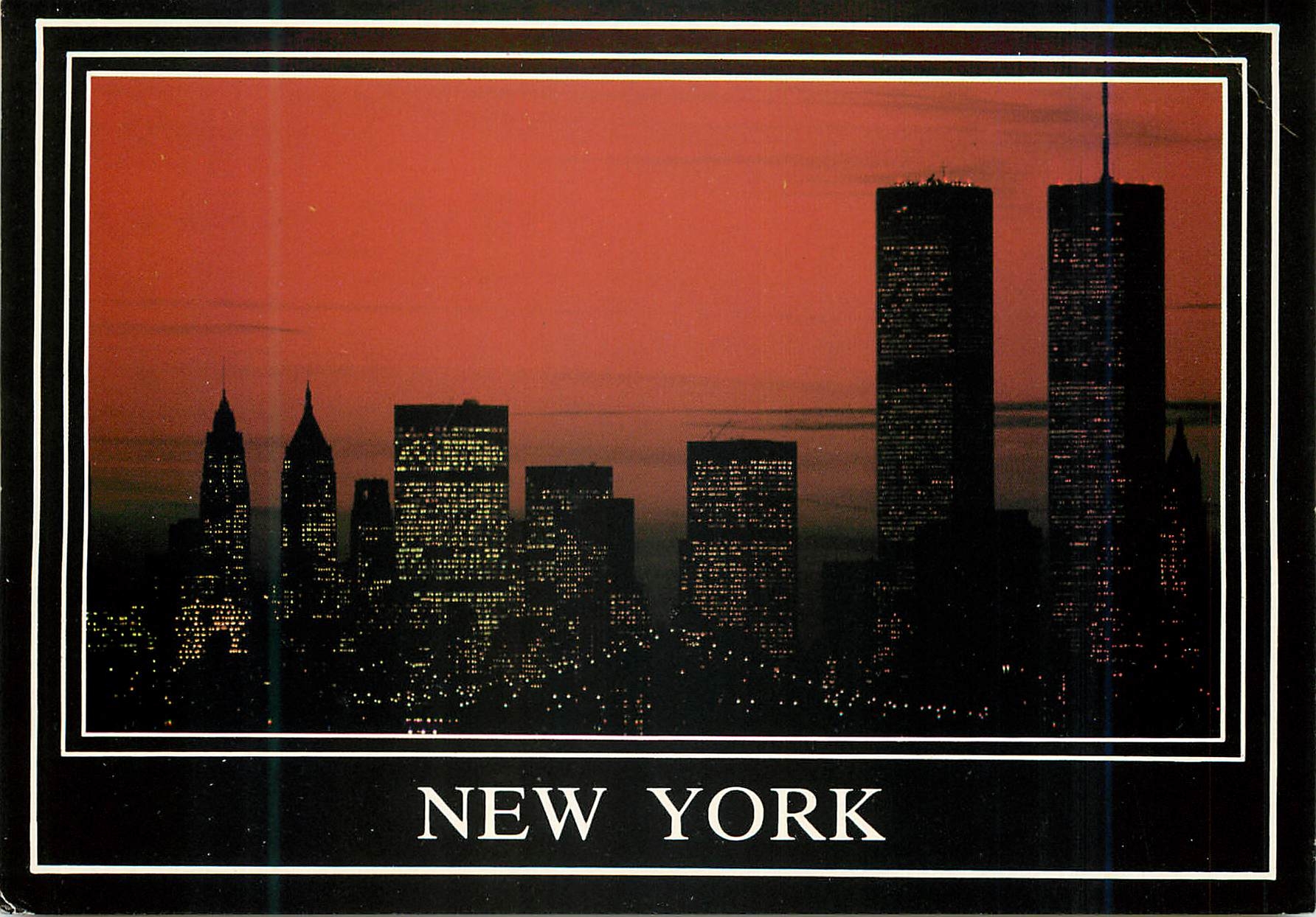 CPM New york city a splendid sunset over lower manhattan