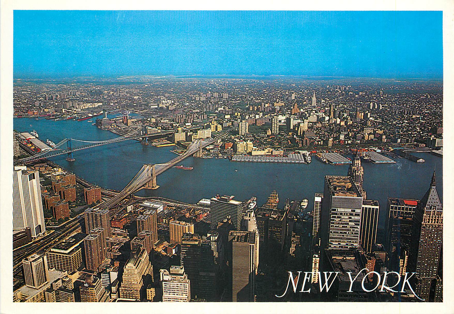 CPM New york lower manhattan as viewed from the twin towers of the world trade center