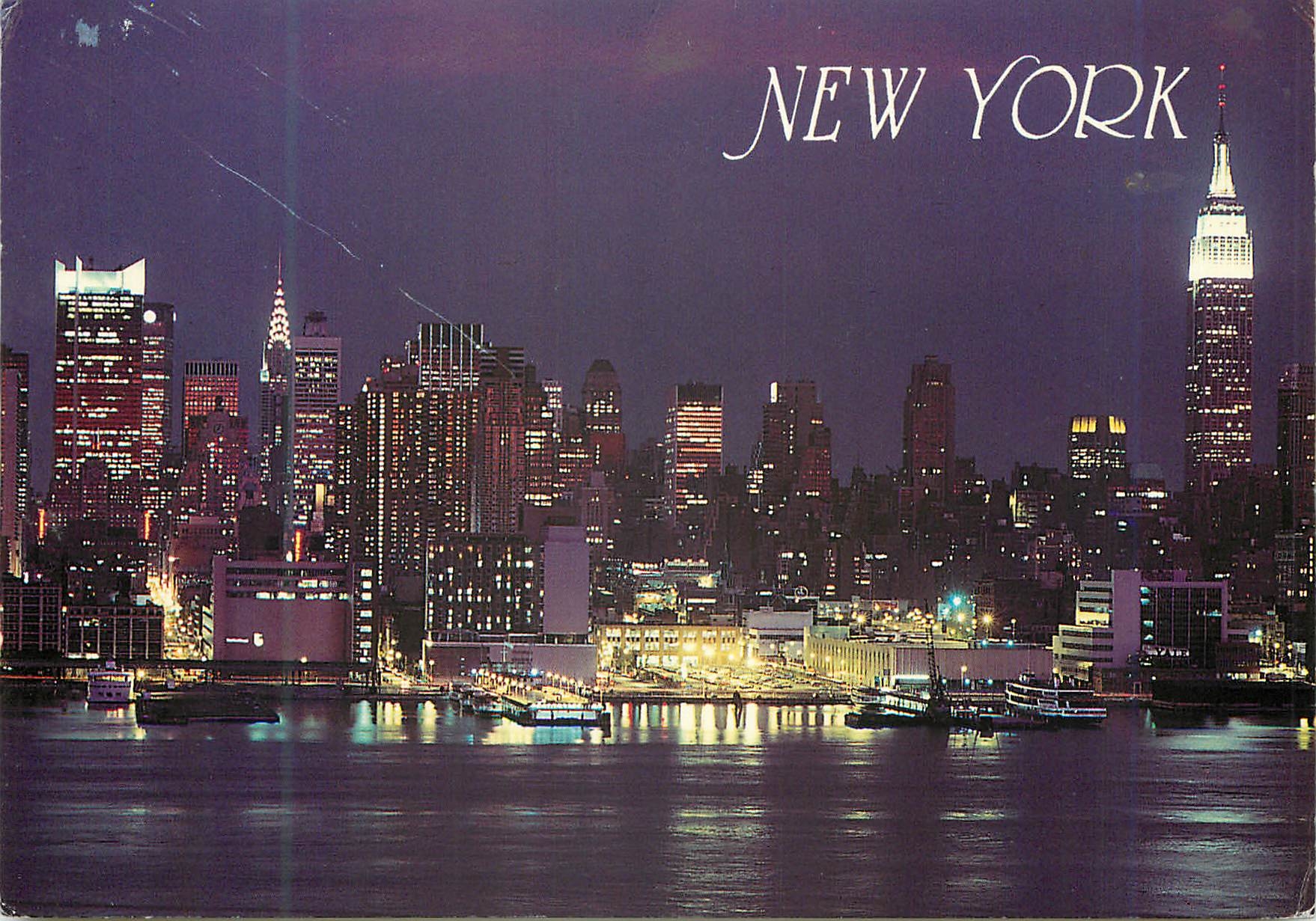 CPM New york skyline with the hudson river in the foreground