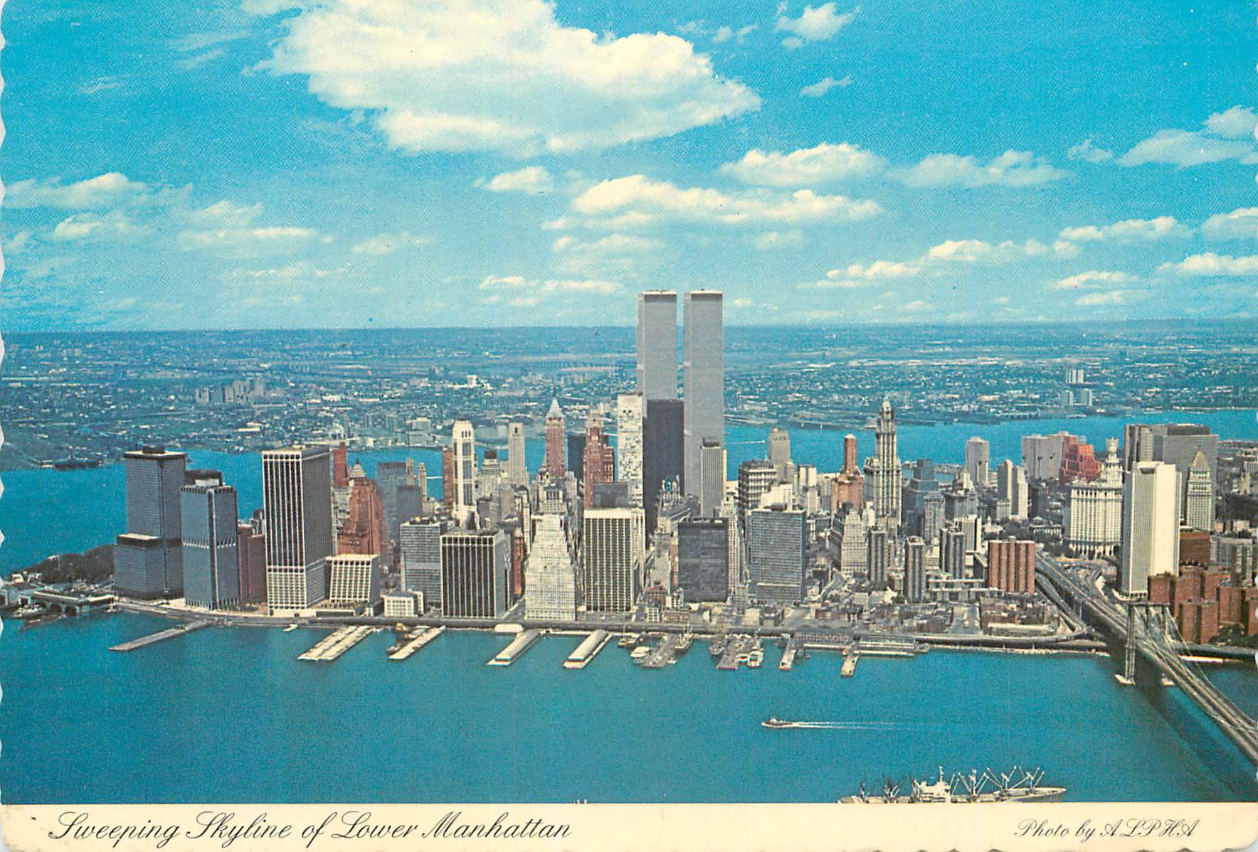 CPM New york sweeping skyline of lower manhattan