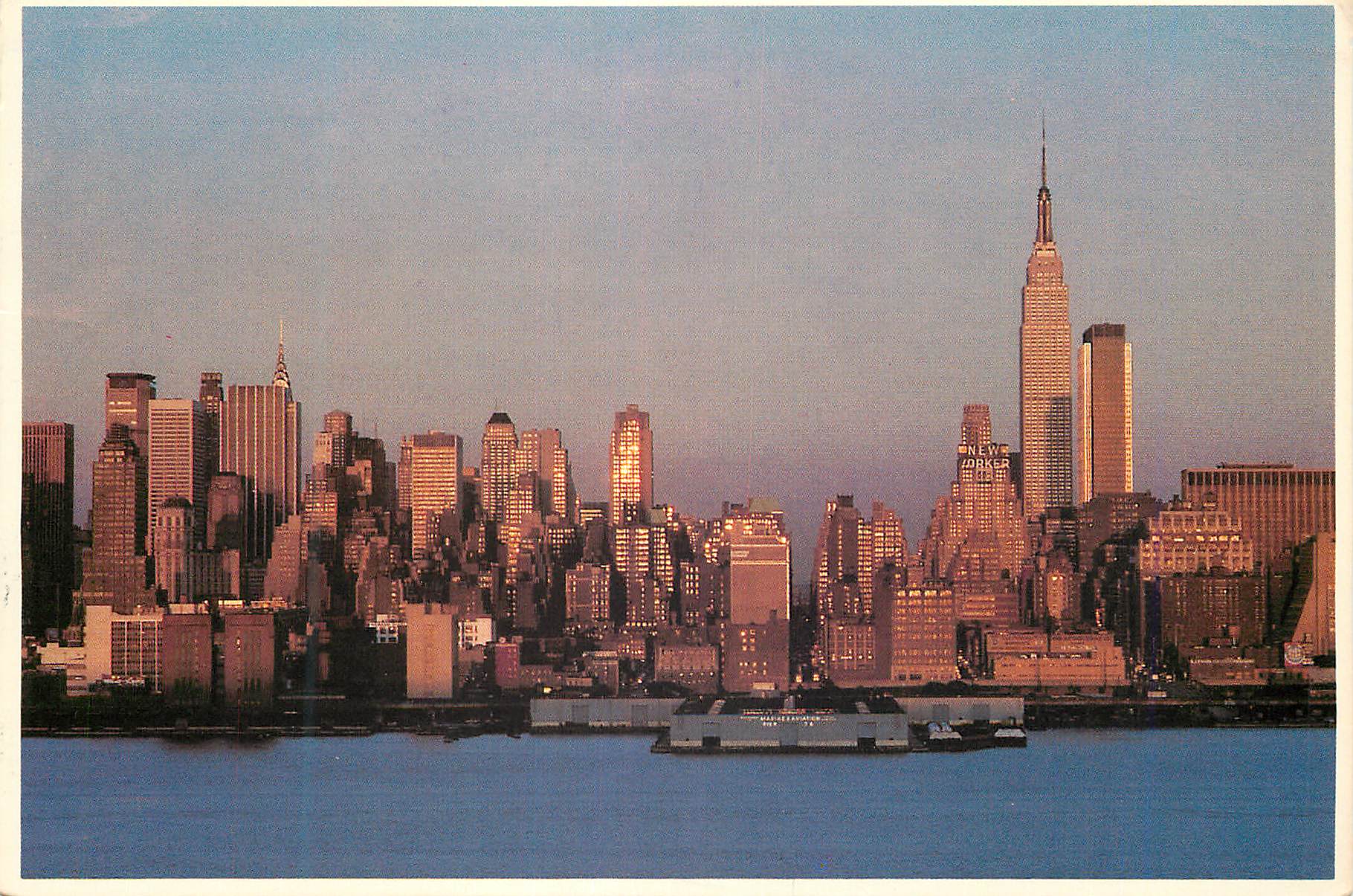 CPM New York Gleaming west side skyline at sunset