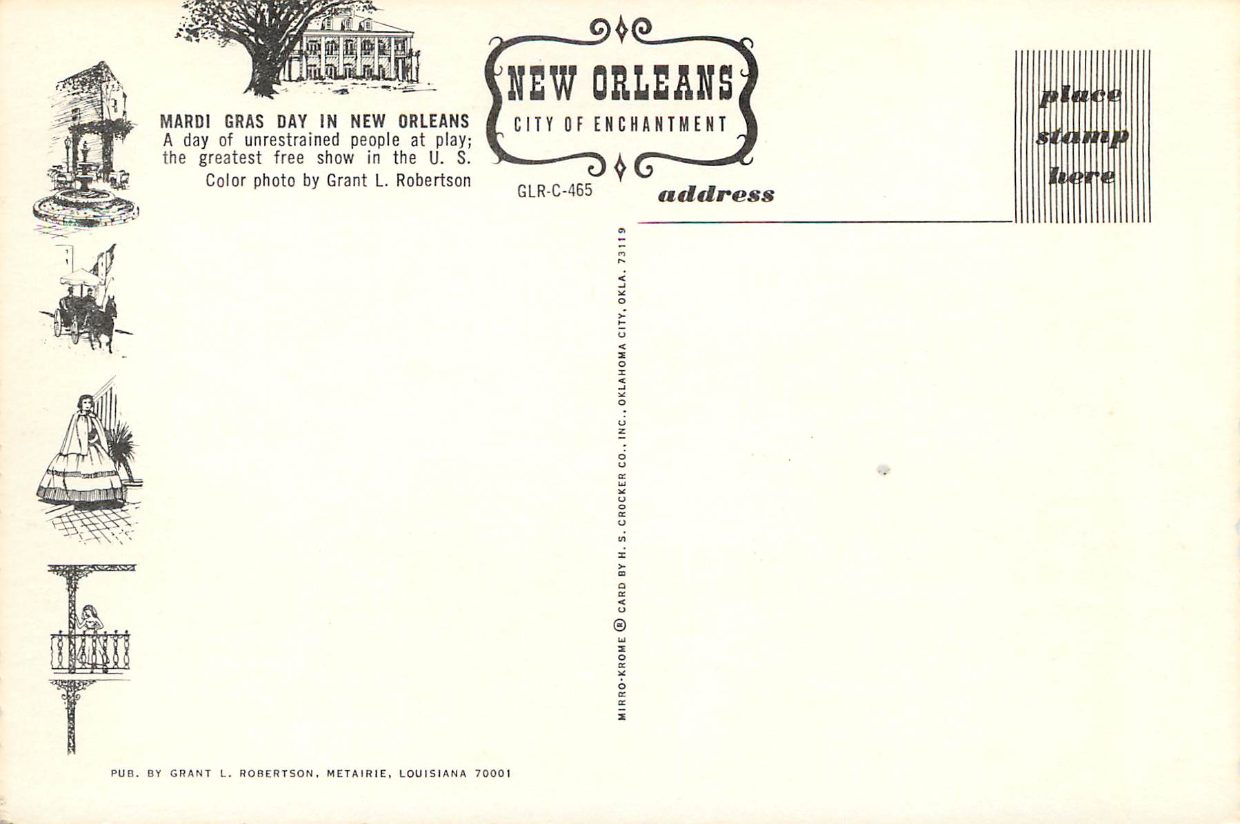CPM New Orleans Mardi Gras Day in New Orleans — Rückseite