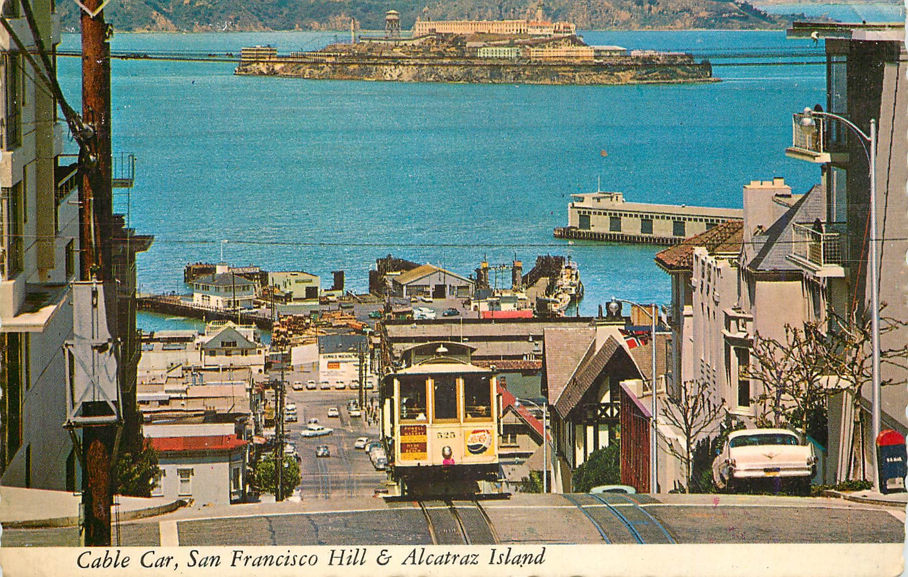 CPM San Francisco Cable Car San Francisco Hill & Alcatraz Island Tramway