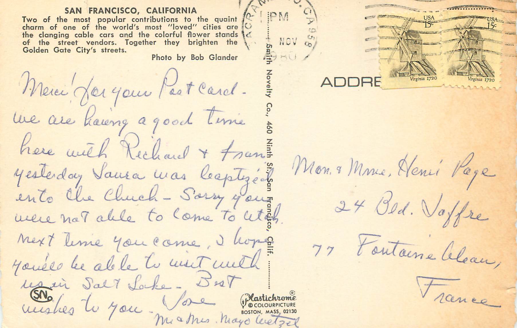 CPM San Francisco Tramway — Verso
