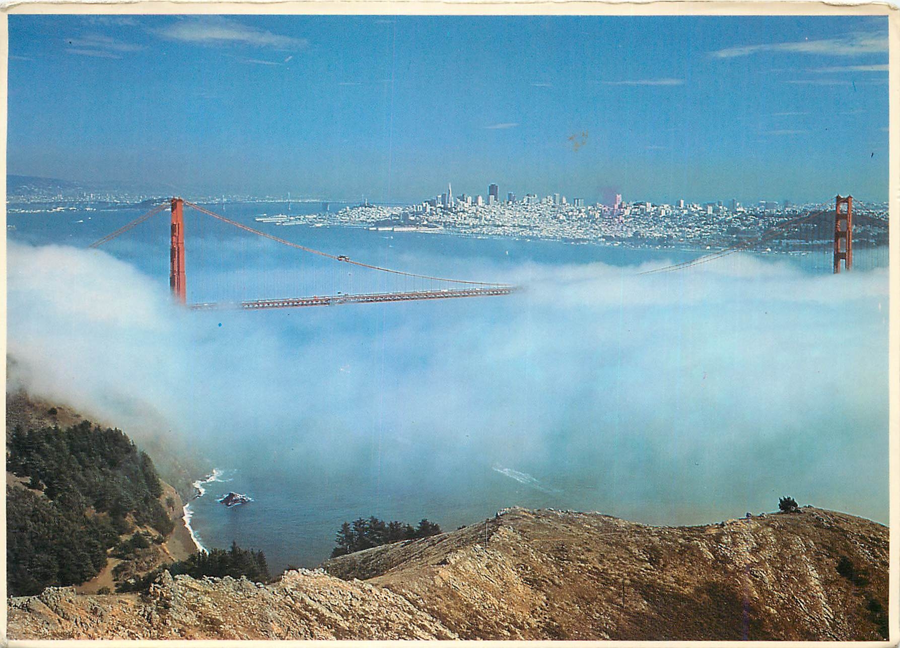 CPM San Francisco The Golden Gate Bridge in The Fog