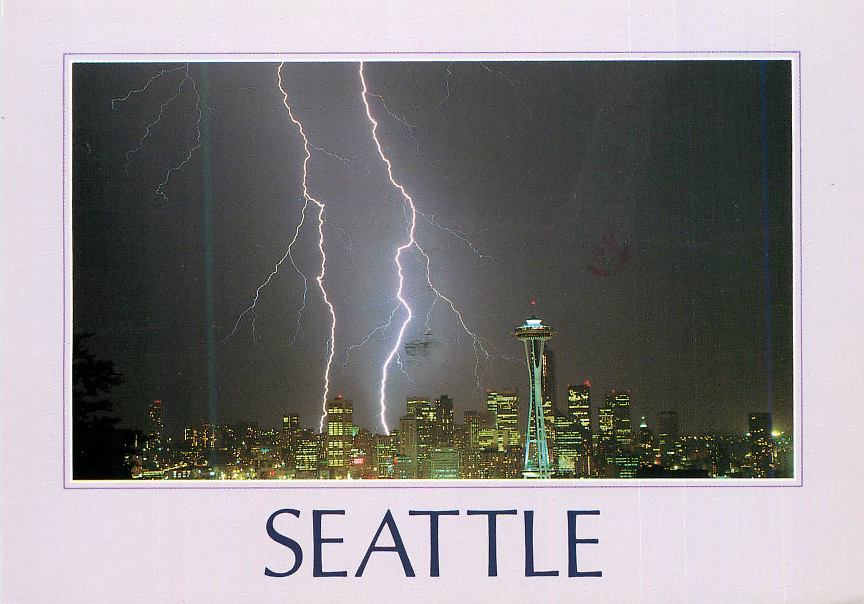CPM Seattle Lightning Strikes Over the Seattle Skyline