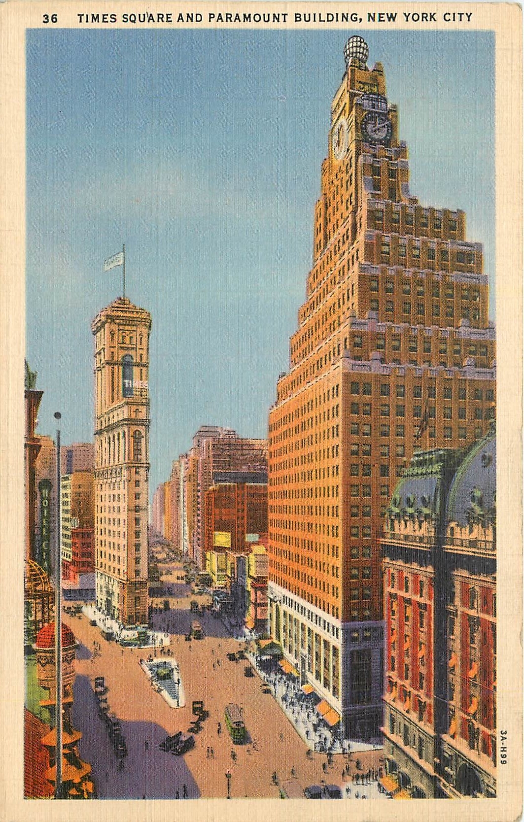 CPA New York City Times Square and Paramount Building