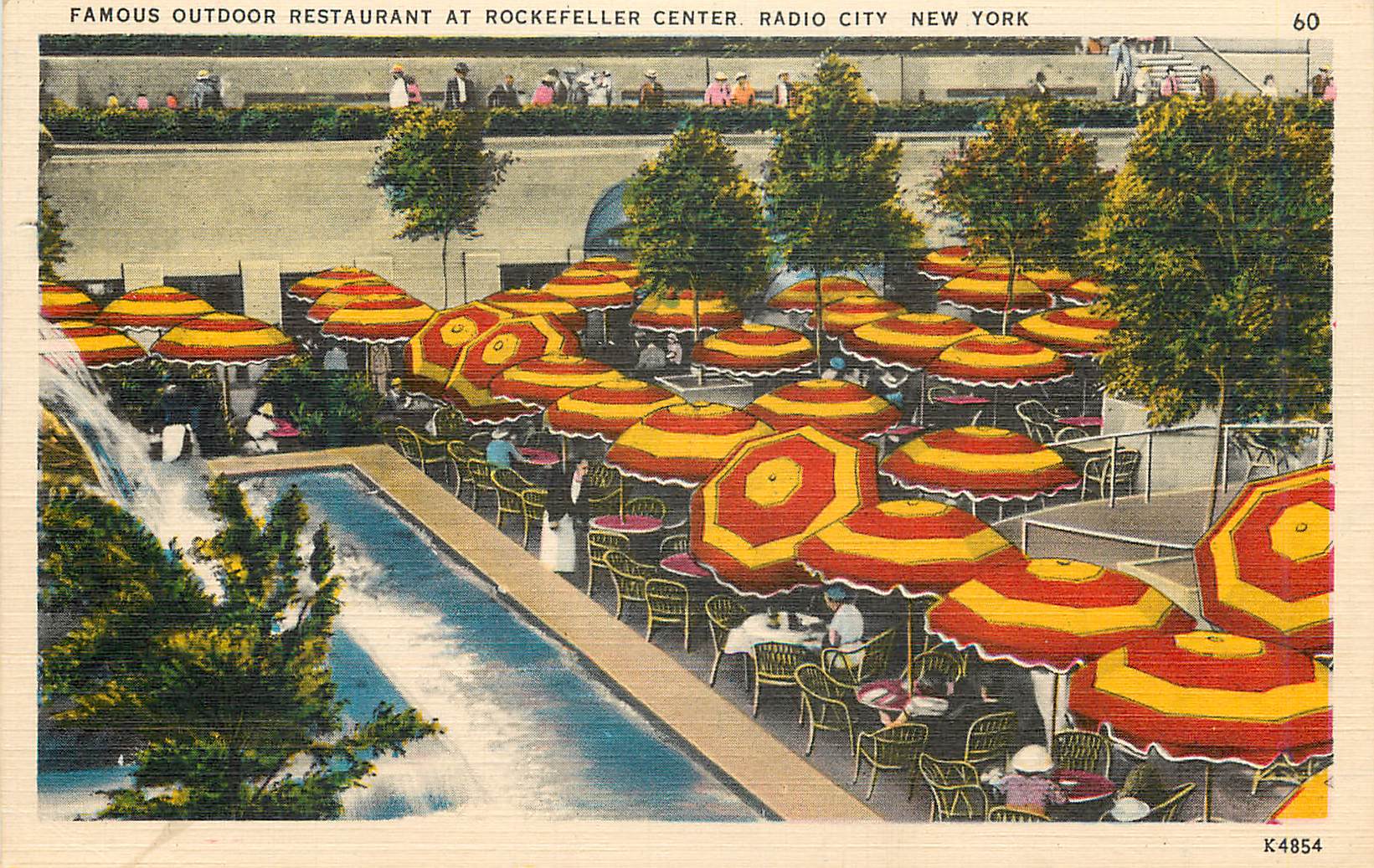 CPA New York Famous Outdoor Restaurant at Rockefeller Center Radio City New York