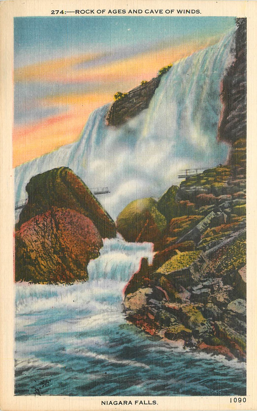 CPA Rock of Ages and Cave of Wind Niagara Falls