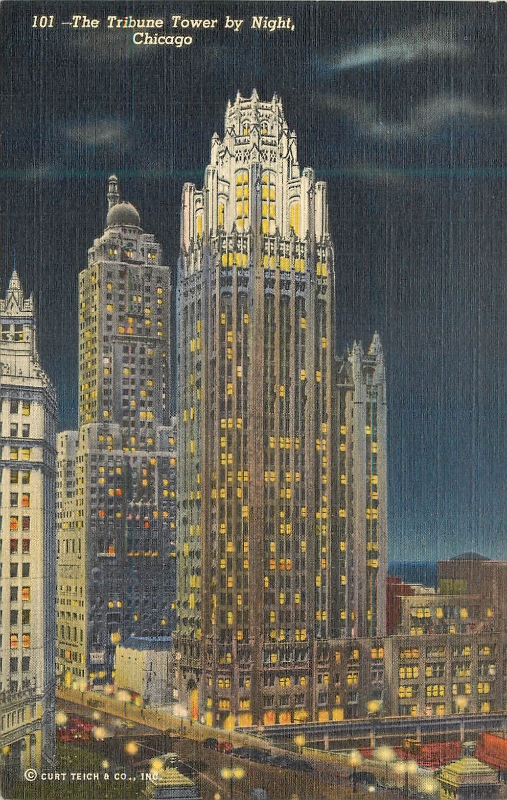 CPA Chicago The Tribune Tower by Night