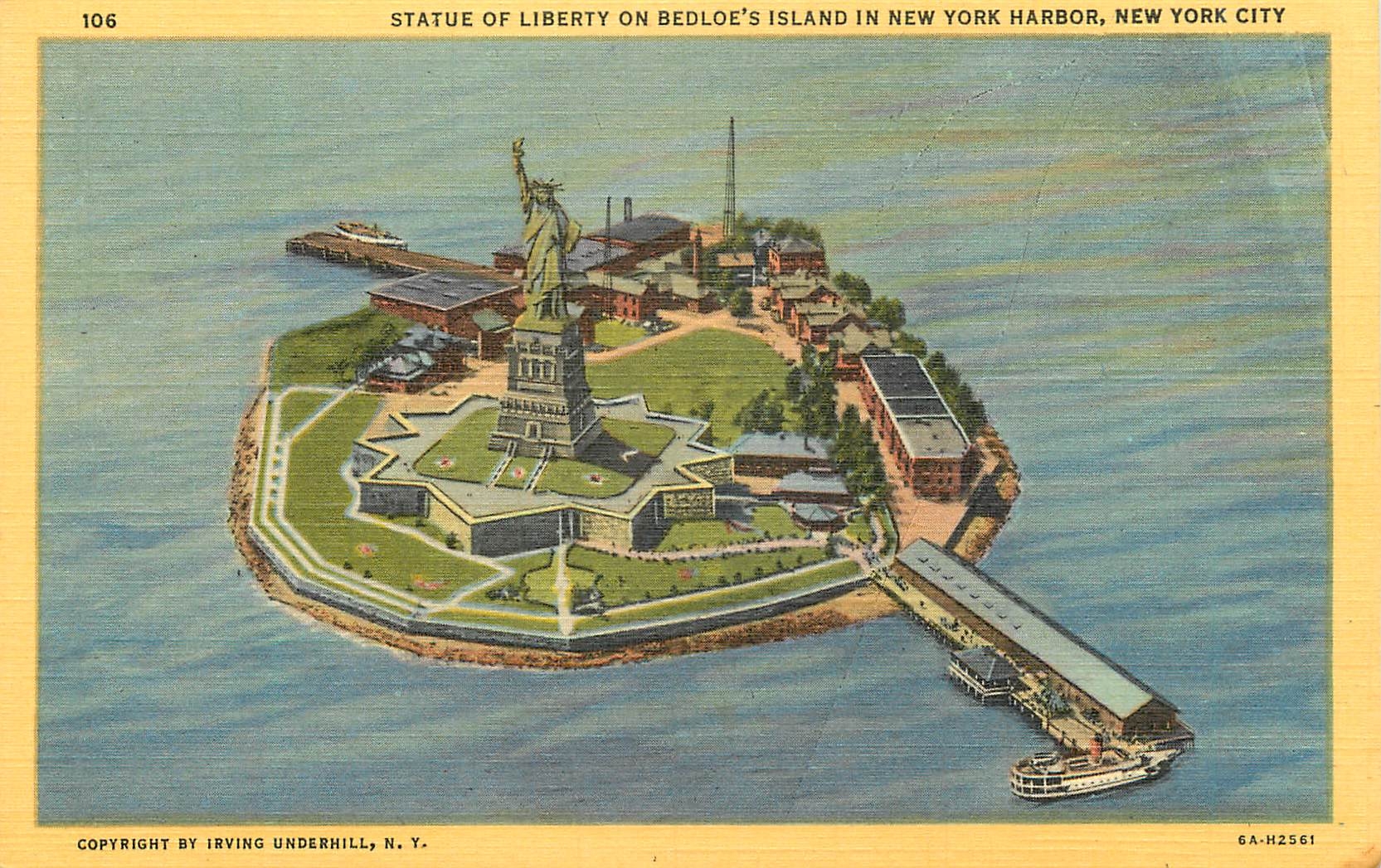 CPA Statue of Liberty on Bedloe's Island in New York Harbor  New York City