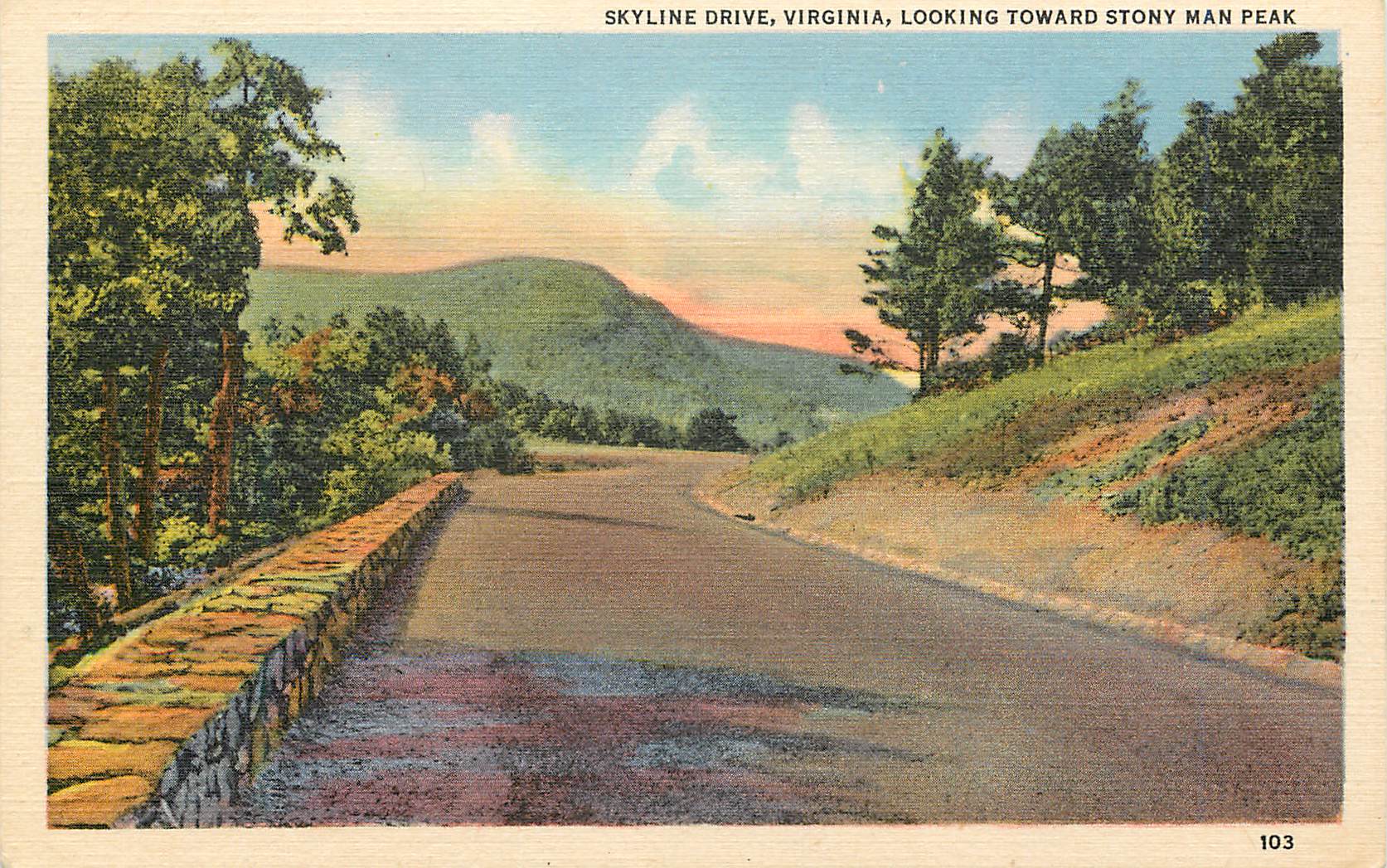 CPA Skyline Drive Virginia Looking Toward Stony Man Peak