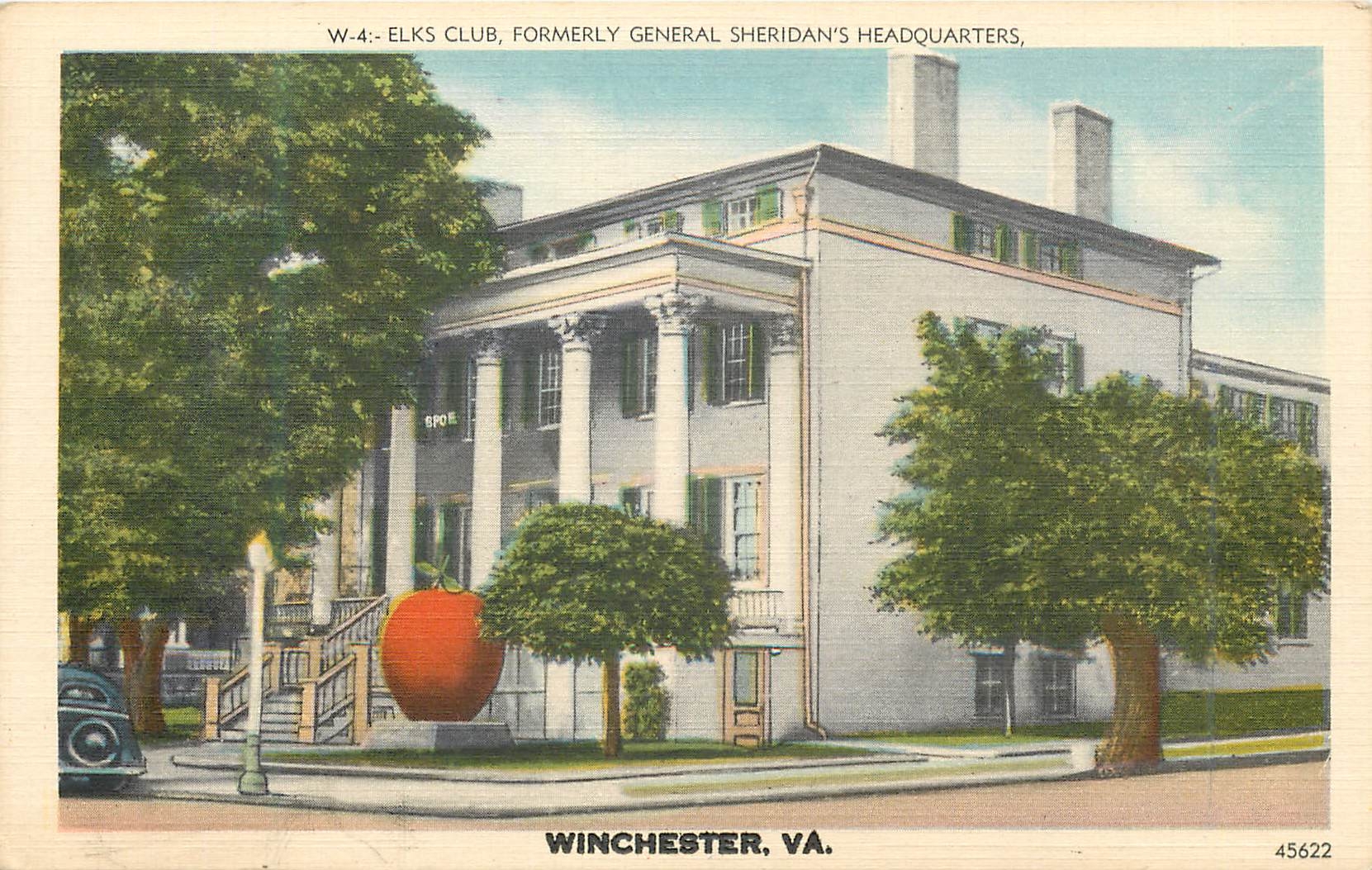 CPA Winchester Va Elks Club Formerly General Sheridan's Headquarters