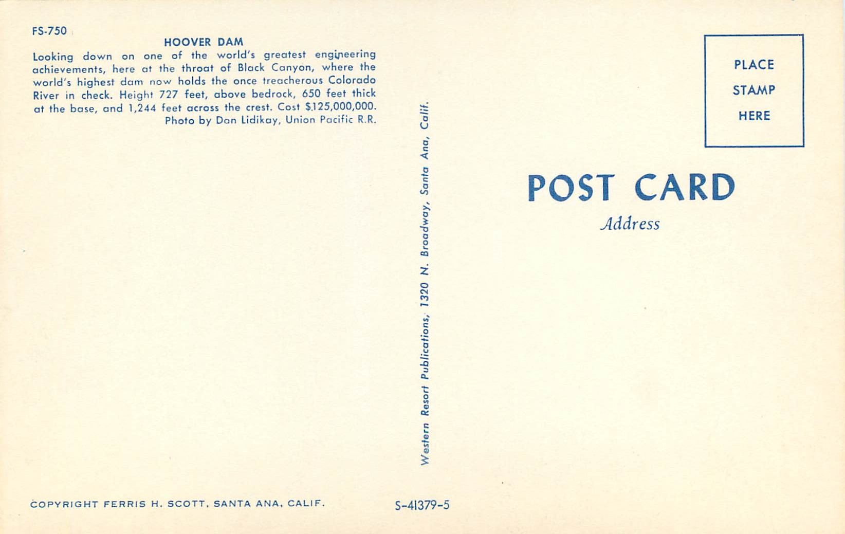 CPA Hoover Dam — Back