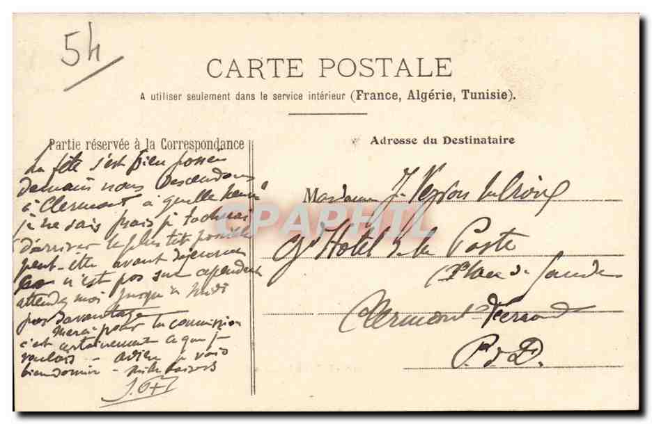 Auvergne Royat CPA L'eglise Romane — Rückseite