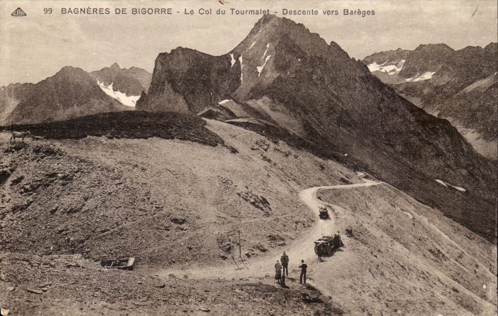 Bagneres de Bigorre CPA le col du Tournalet Decente des Bareges