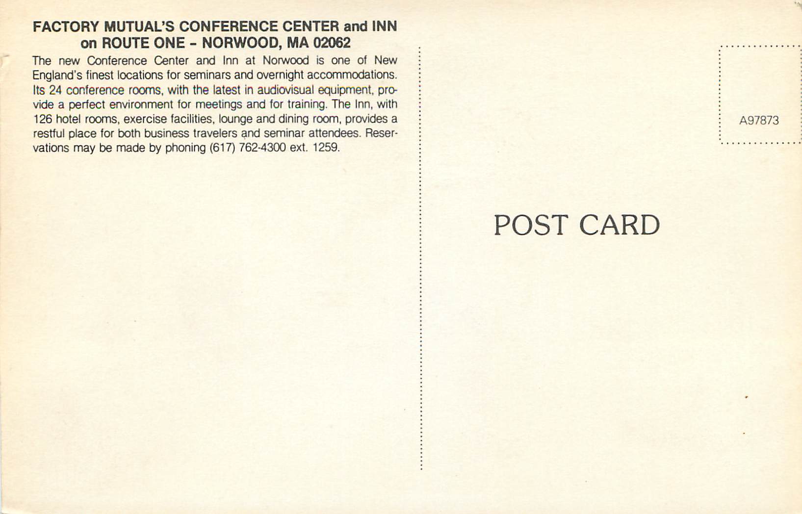 CPM Norwood Factory Mutual's Conference Center — Back