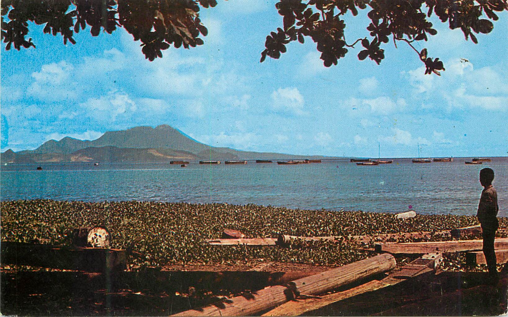 CPM St Kitts The Basseterre Roadstread with the Nevis Mountain in the background