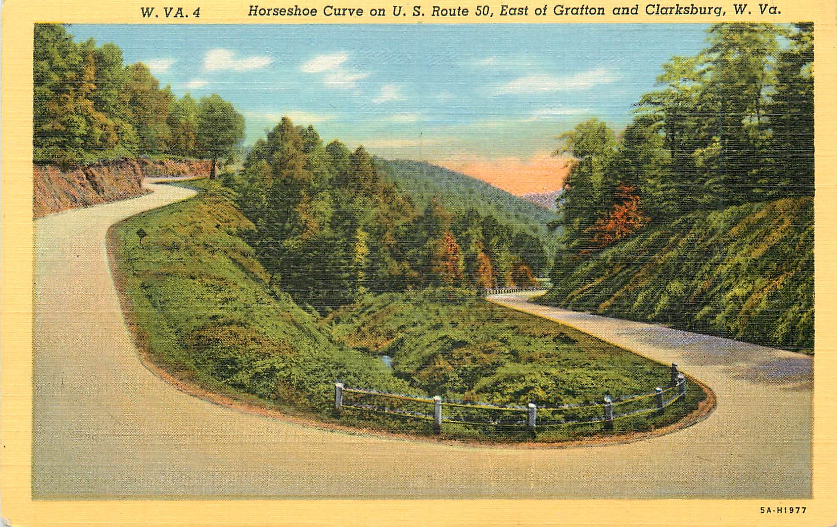 CPM Horeshoe Curve on U S Route 50 East of Grafton and Clarksburg