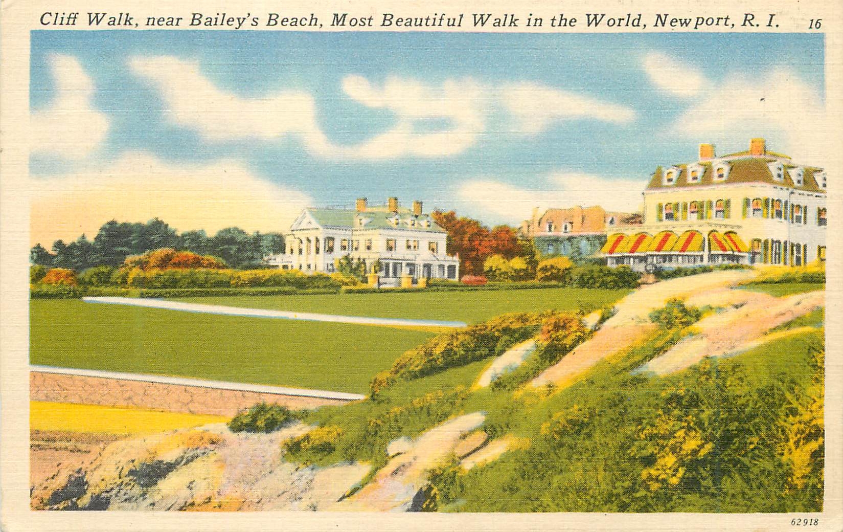 CPA Cliff Walk near Bailey's beach Most Beautiful Walk in the World Newport