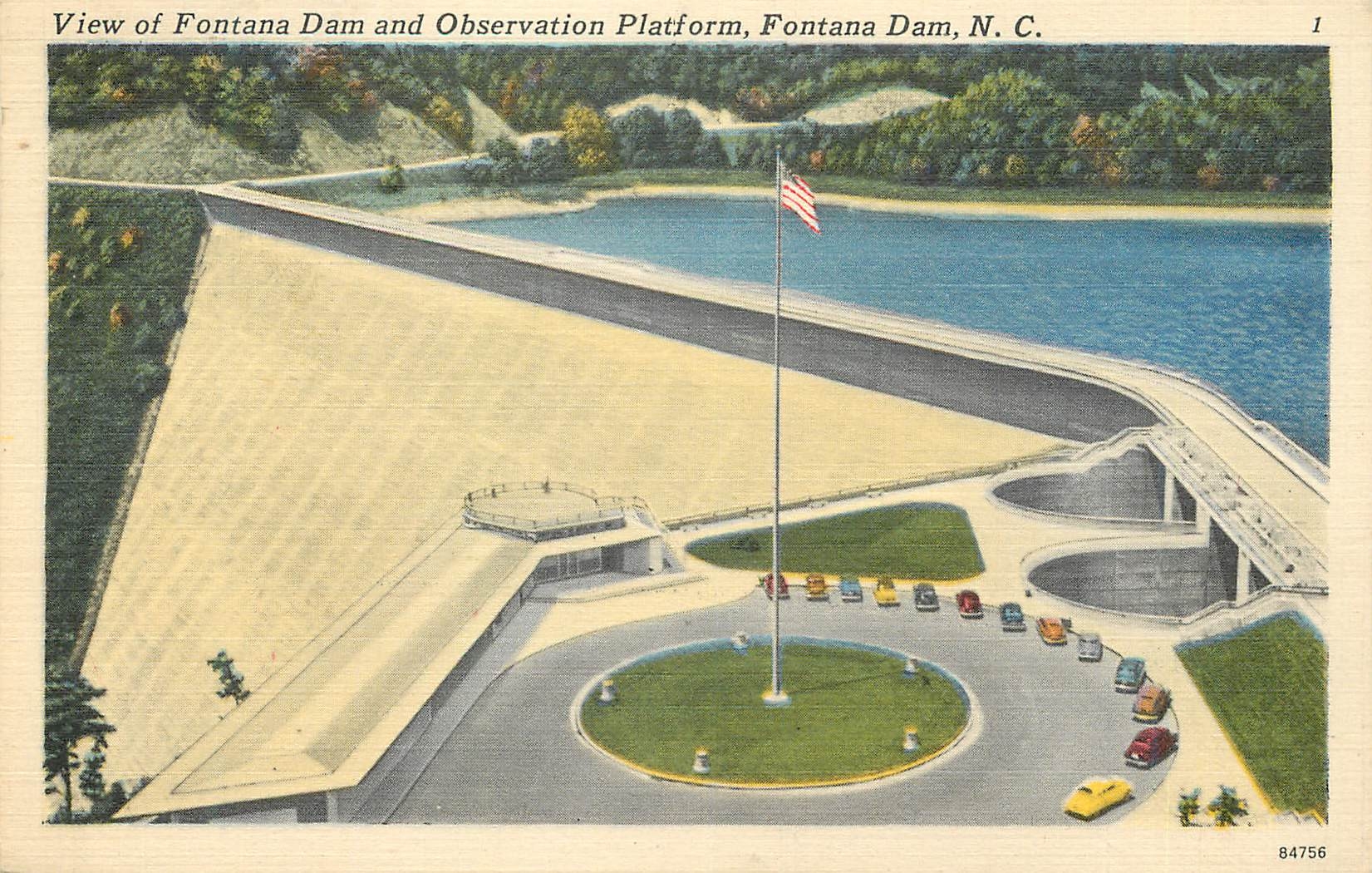 CPM View of Fontana Dam and Observation Platform Fontana Dam N C