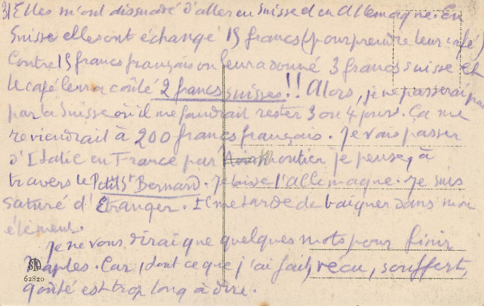 CPA Padova Angolo di Via delle Debite — Rückseite
