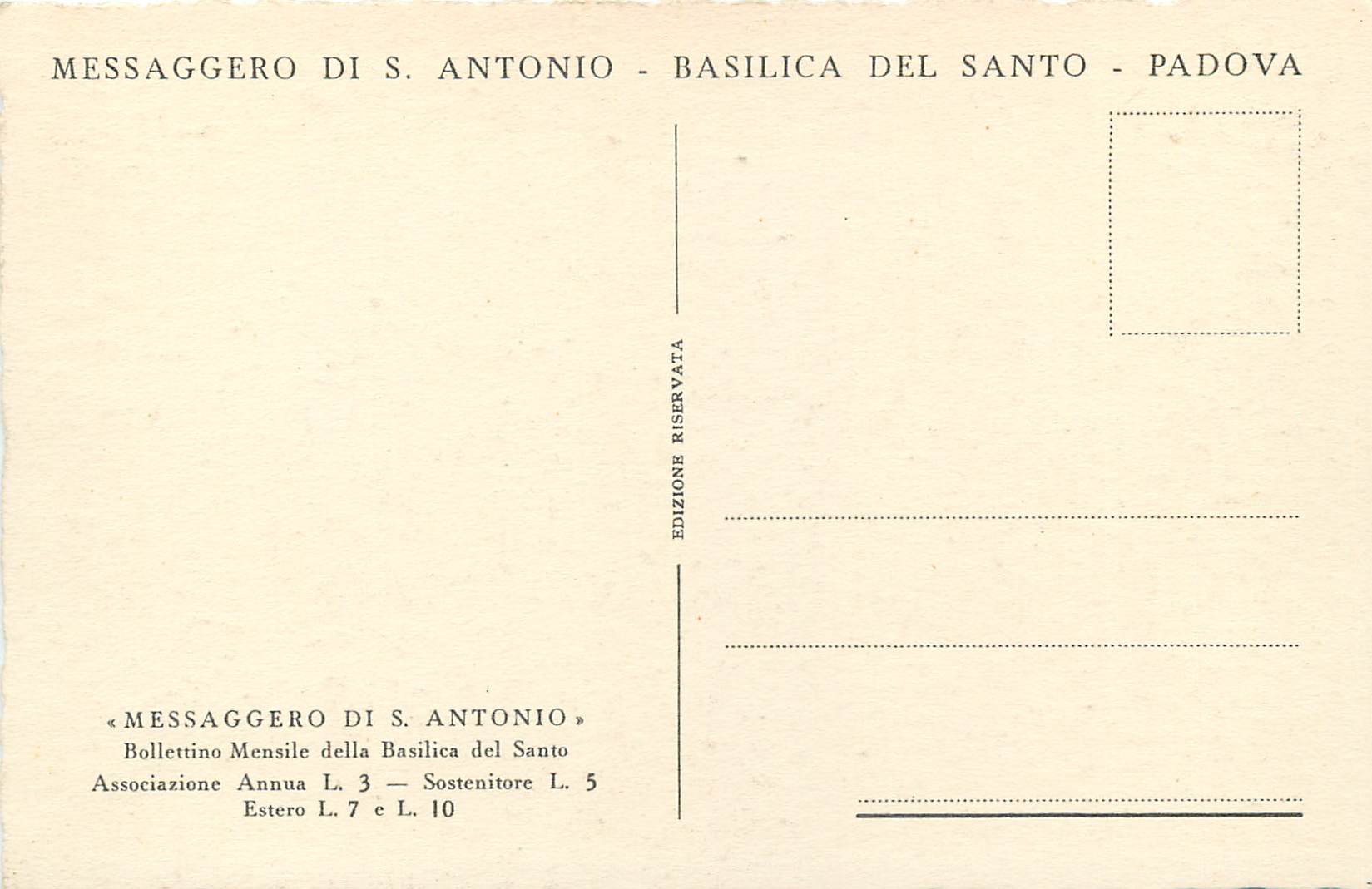 CPA Padova Basilica Del Santo — Rückseite