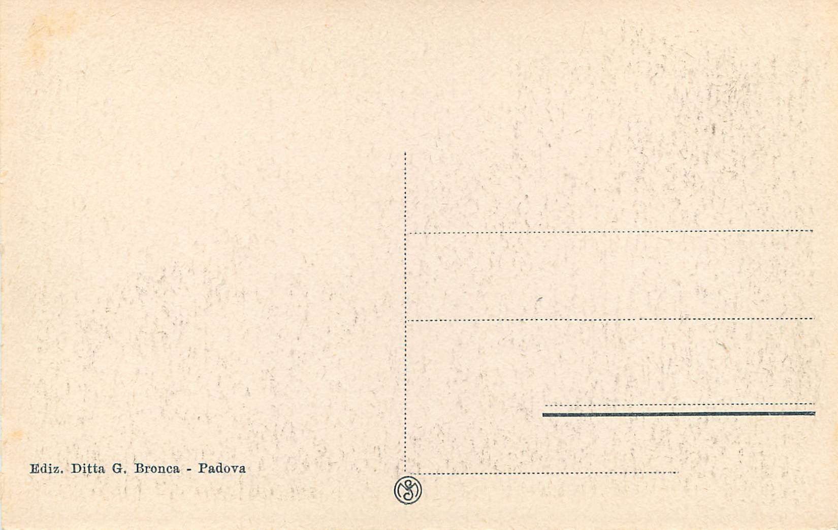 CPA Padova Piazza delle Erbe — Rückseite