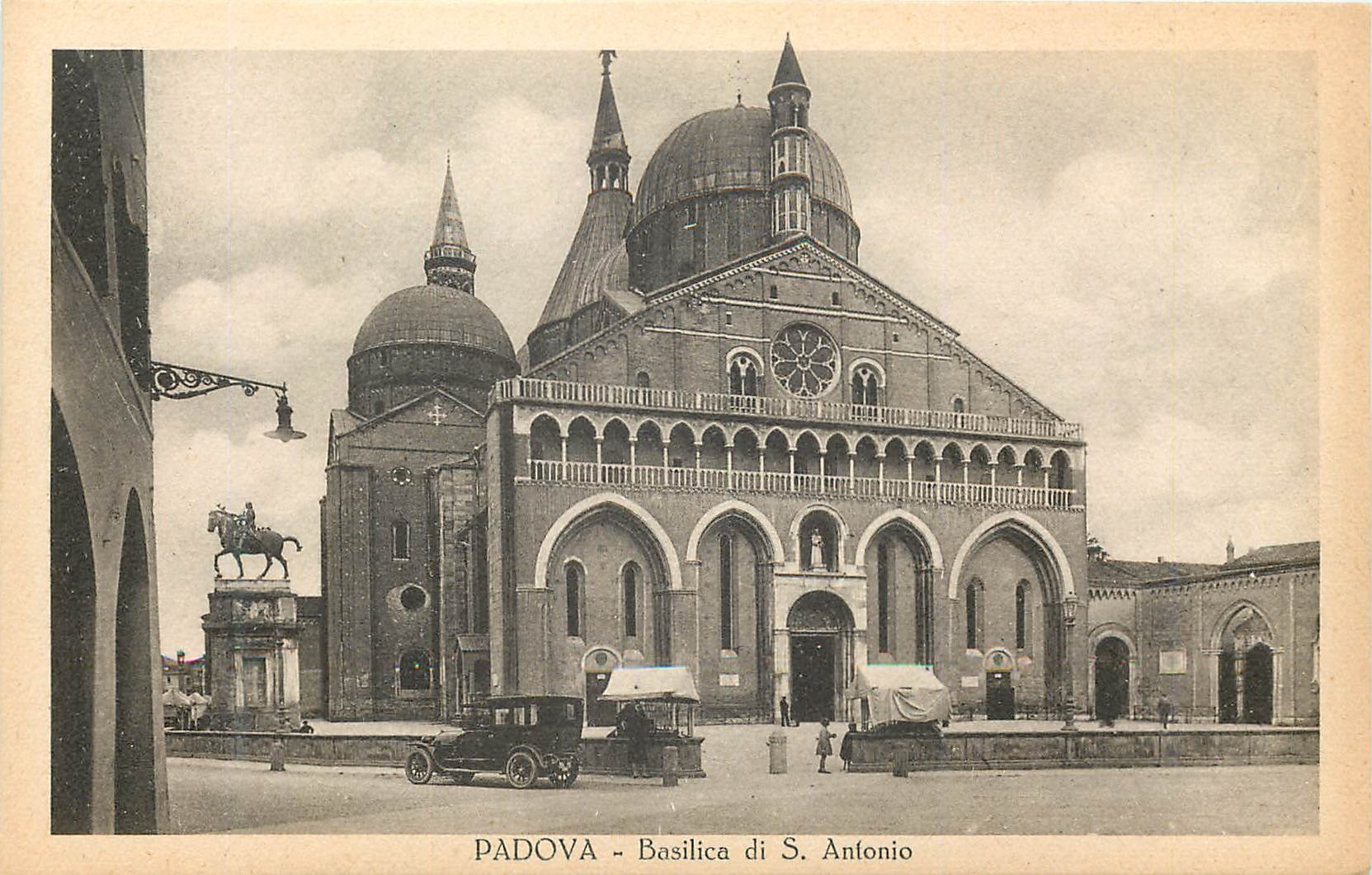 CPA Padova Basilica di S Antonio Automobile