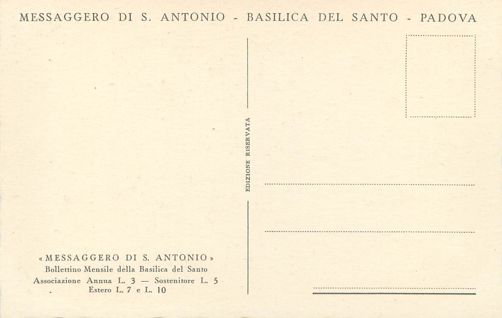 CPA Padova Basilica Del Santo — Rückseite