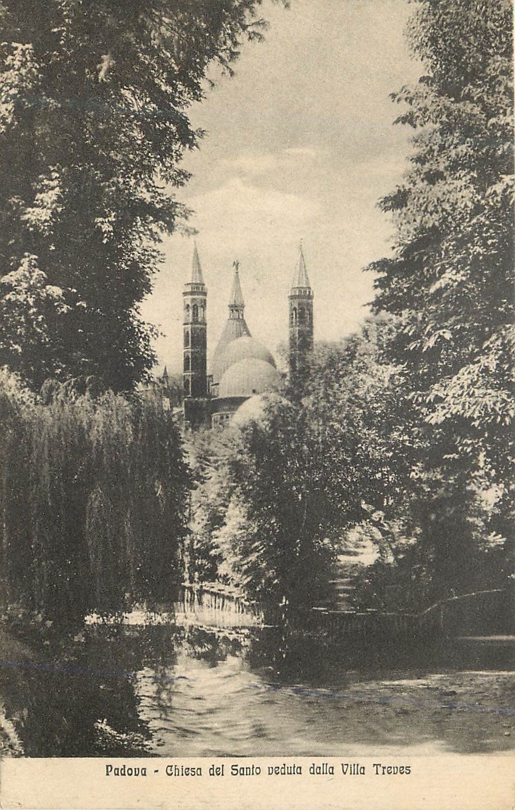 CPA Padova Chiesa dei Santo vadula dalla Villa Treves
