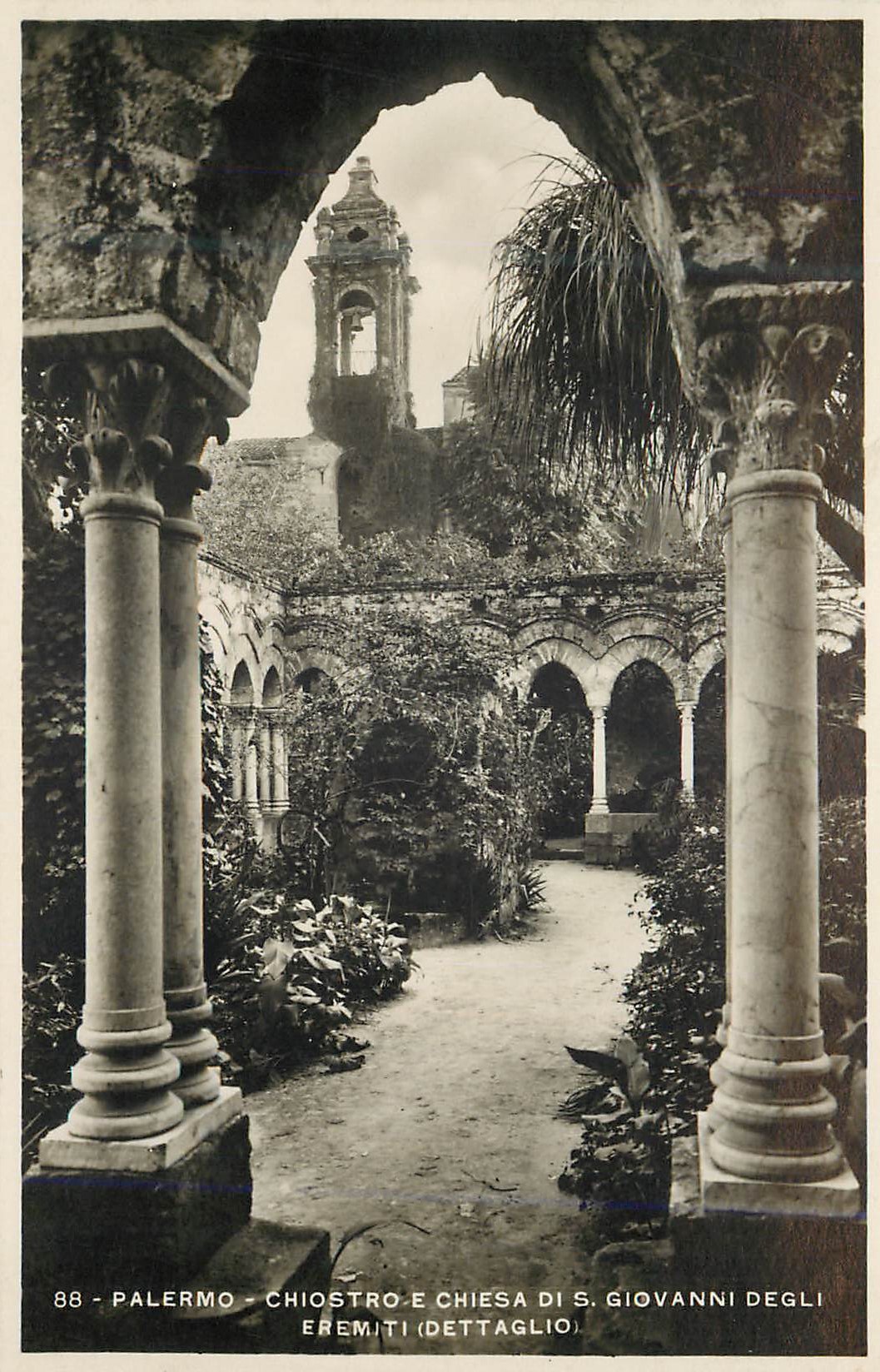 CPA Palermo Chiostro e Chiesa di S Giovanni Degli Eremiti (Dettaglio)