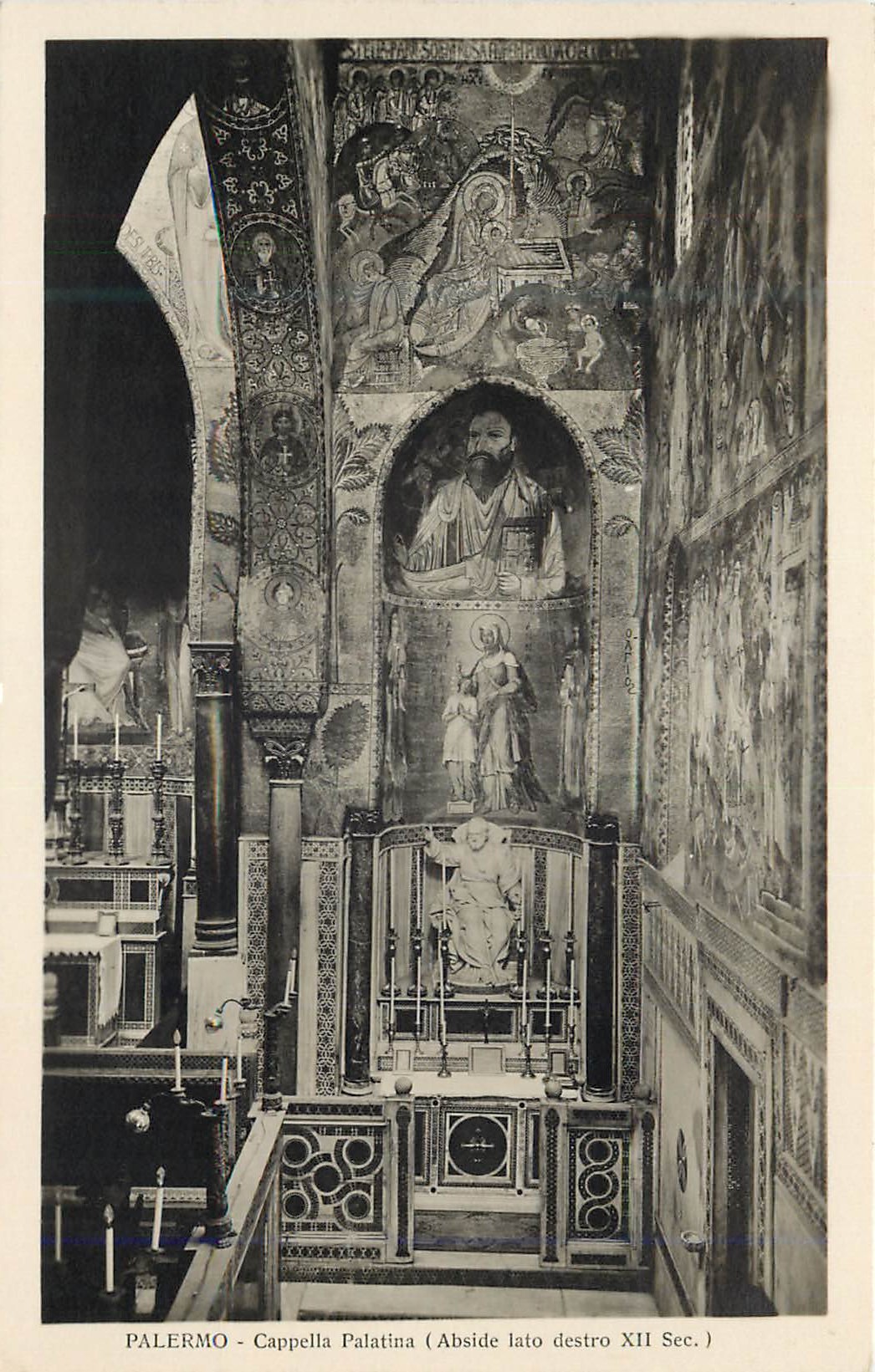 CPA Palermo Cappella Palatina (Abside lato destro XII Sec)
