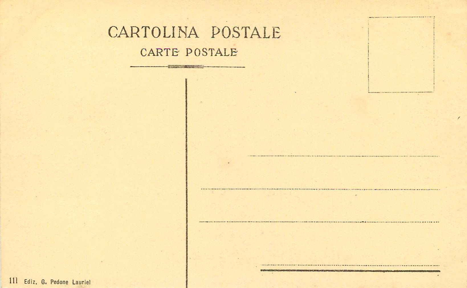 CPA Palermo Giardino del Palazzo Reale — Rückseite