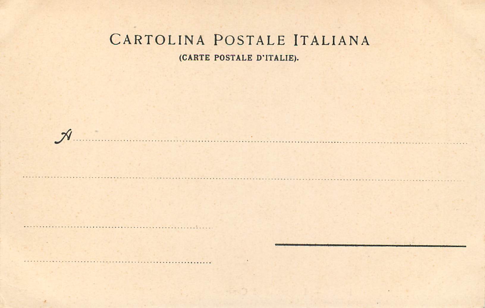 CPA Pesto Il tempio di Cerere — Rückseite