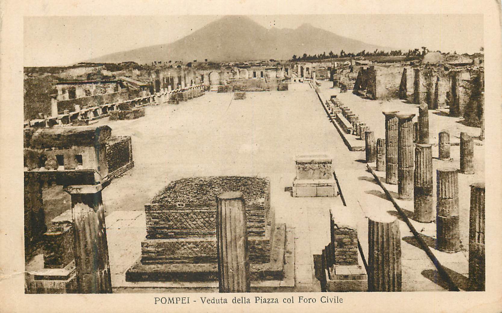 CPA Pompei Veduta della Piazza col foro Civile