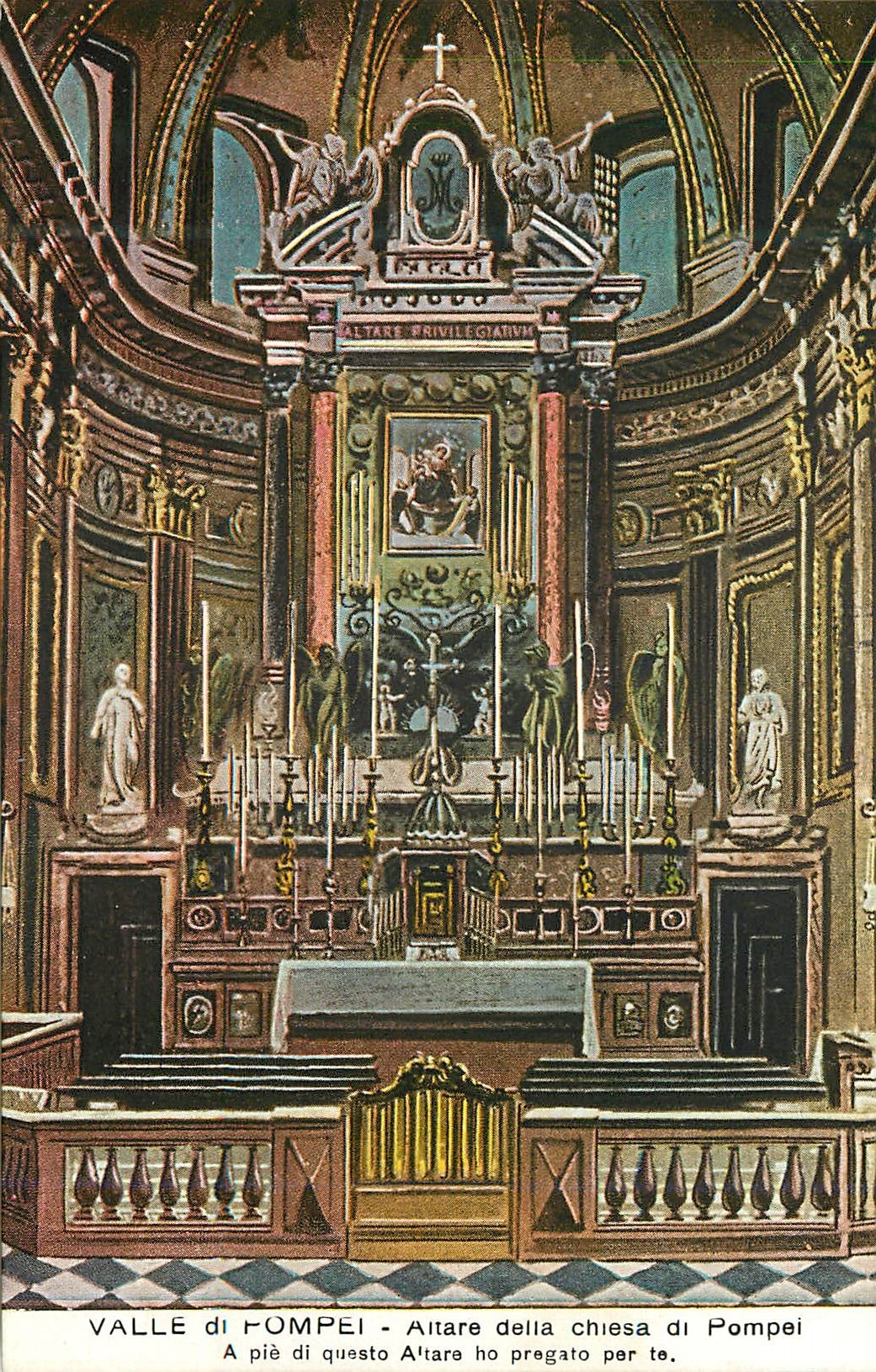 CPA Pompei Altare della chiesa di Pompei