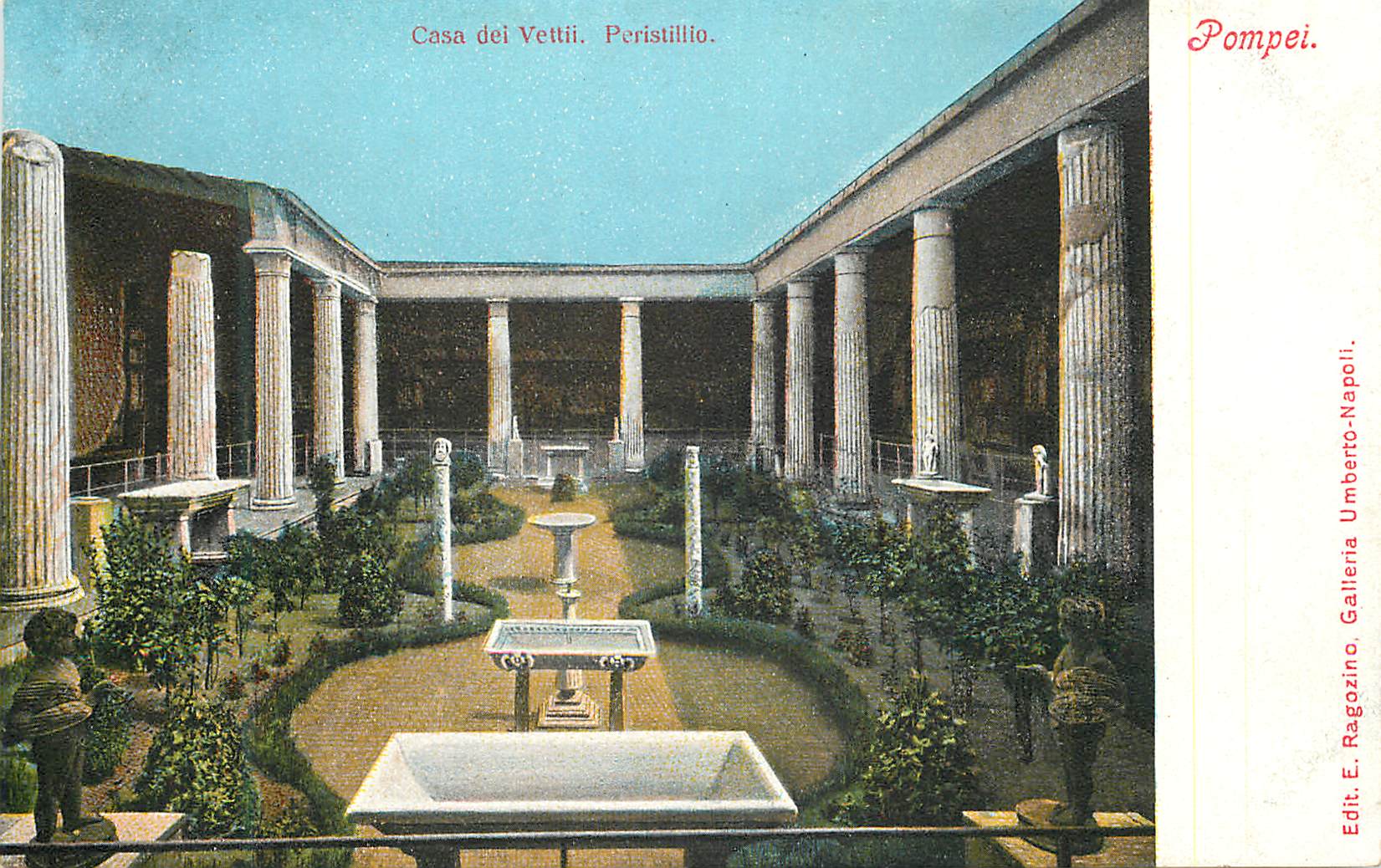 CPA Pompei Casa dei Vettii Peristillio