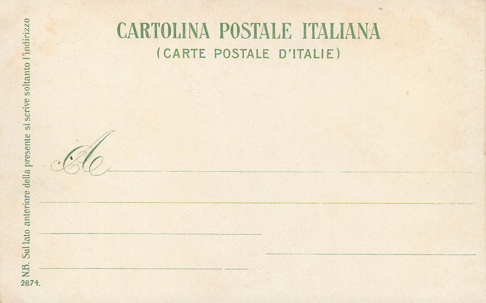 CPA Pompei Casa dei Vettii Peristillio — Rückseite
